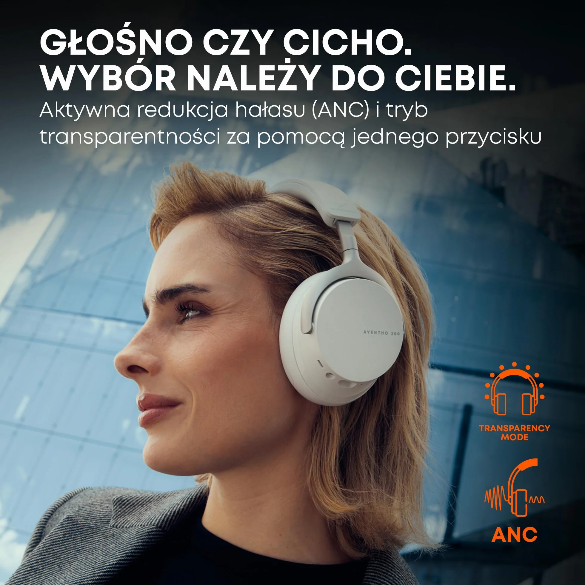 beyerdynamic AVENTHO 200 bezprzewodowe słuchawki nauszne z redukcja szumów, 60 uur batterijduur, opvouwbare behuizing, vervangbare oorkussens, in czarny - nieuwe update beschikbaar via app