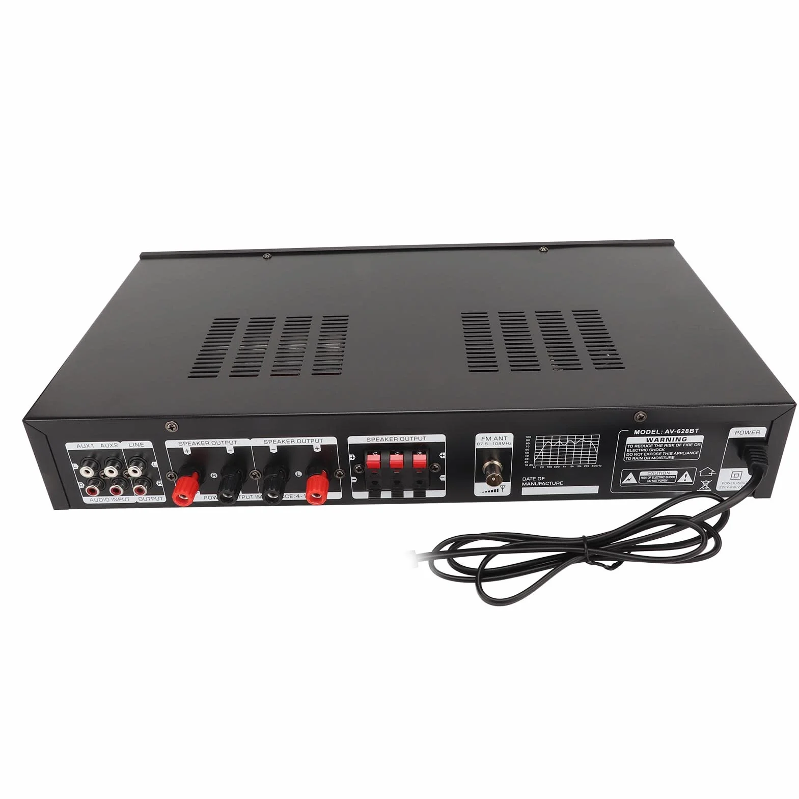 628BT Odbiornik Kina Domowego Bluetooth, 5-kanałowy 500W High Power Car Sound Wzmacniacz Stereo do Kina Domowego Karaoke Party