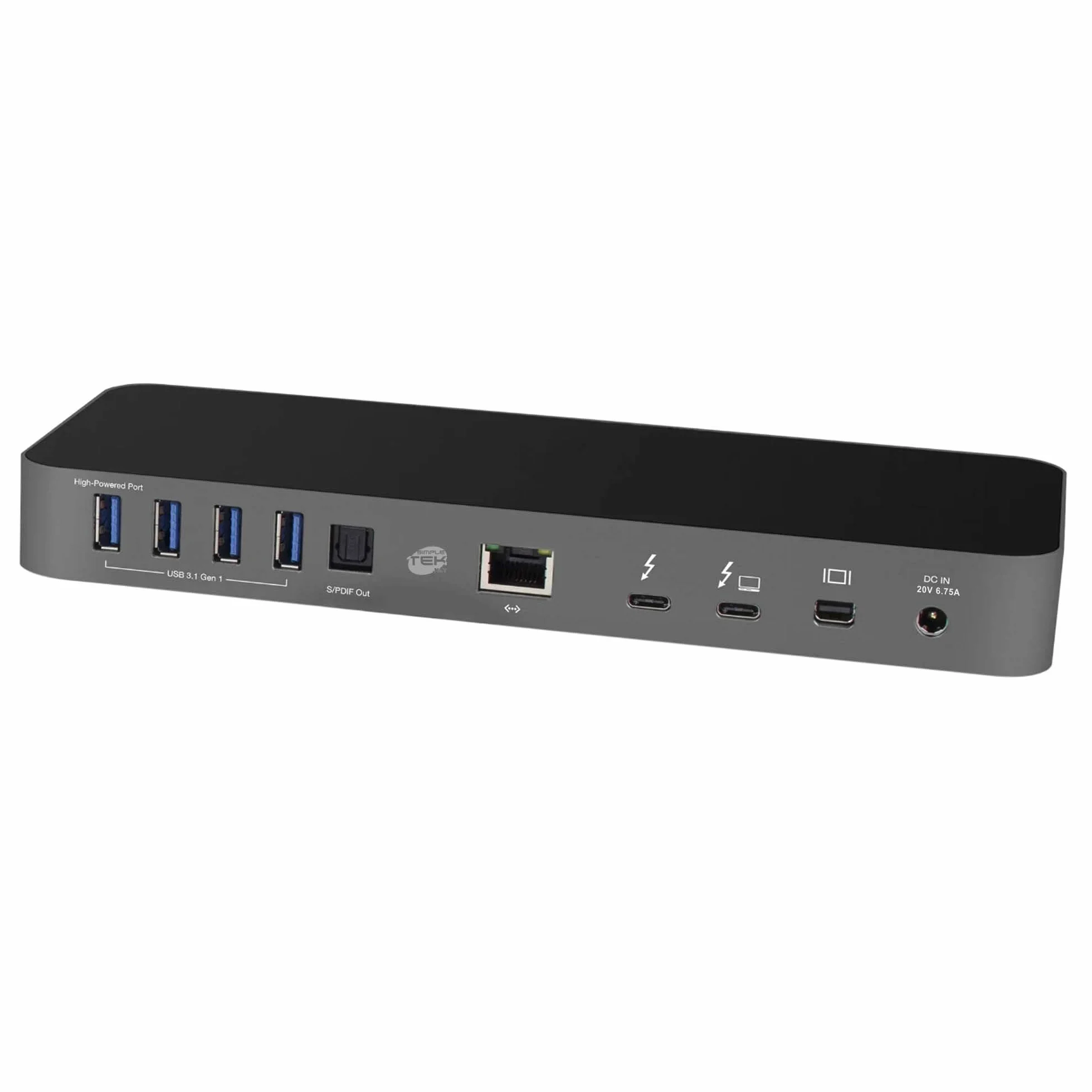 SIMPLETEK - Stacja dokująca Thunderbolt USB-C kompatybilna z MacBook Pro 13" 14" 15" 2018 2019 M1 M2 M3 M4, kompatybilna z HP Spectre (odnowiona)