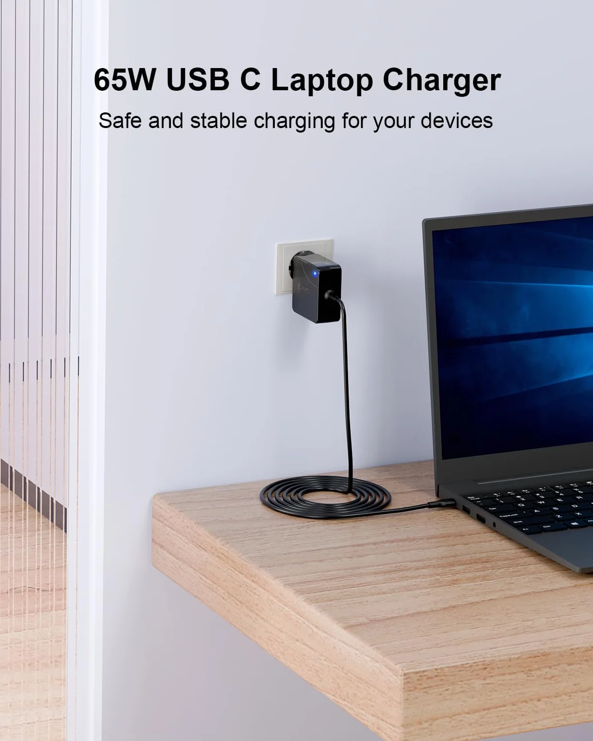 Ładowarka laptopa USB C 65W do Huawei Matebook D14 D15 13 14 15, ASUS Zenbook 14 13, Lenovo Thinkpad Dell Latitude XPS, HP Spectre Samsung Chromebook 20V 3,25A Typ C Charger Adapter