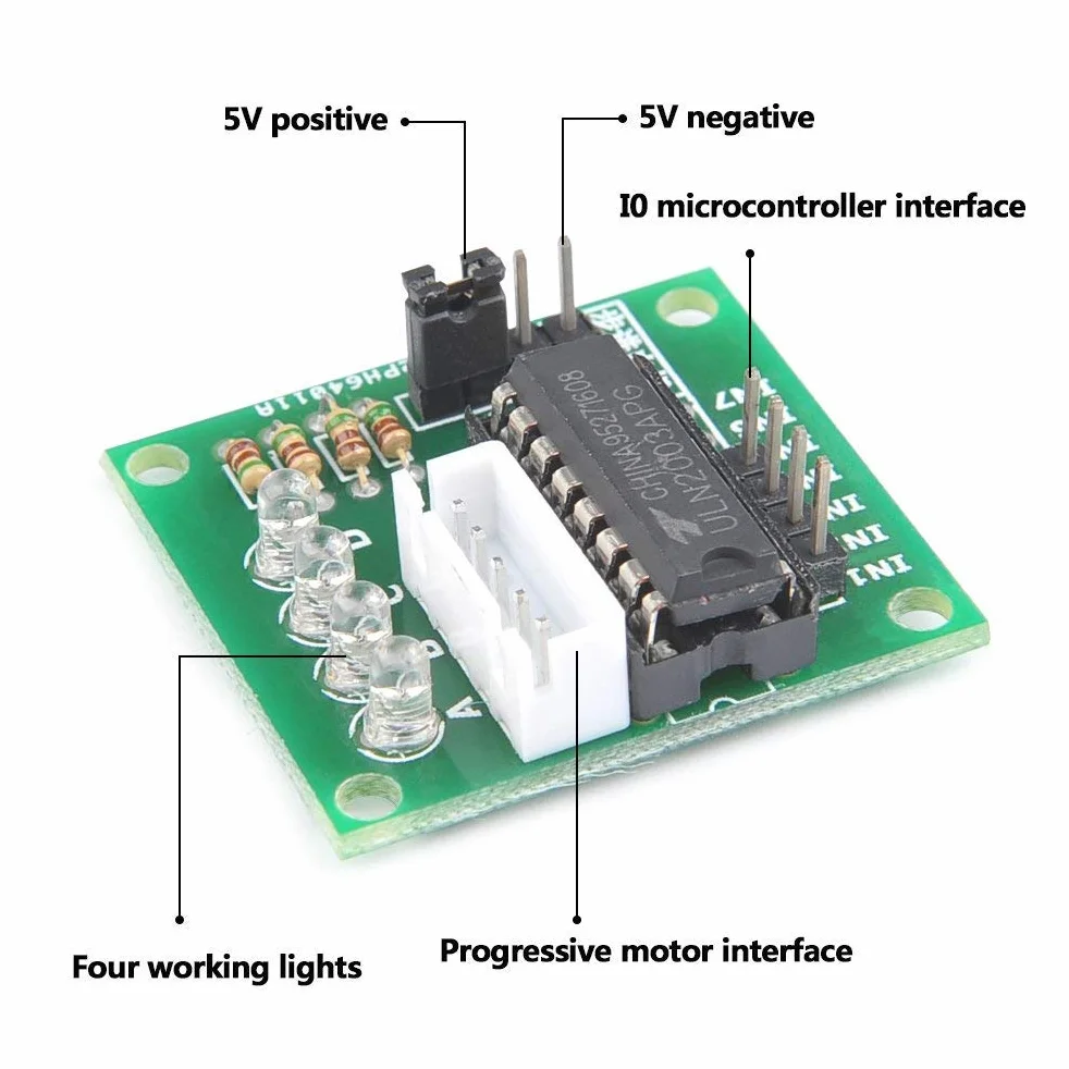 DollaTek 5pcs 28BYJ-48 ULN2003 5V Silnik krokowy + p?yta sterownika ULN2003 do Arduino