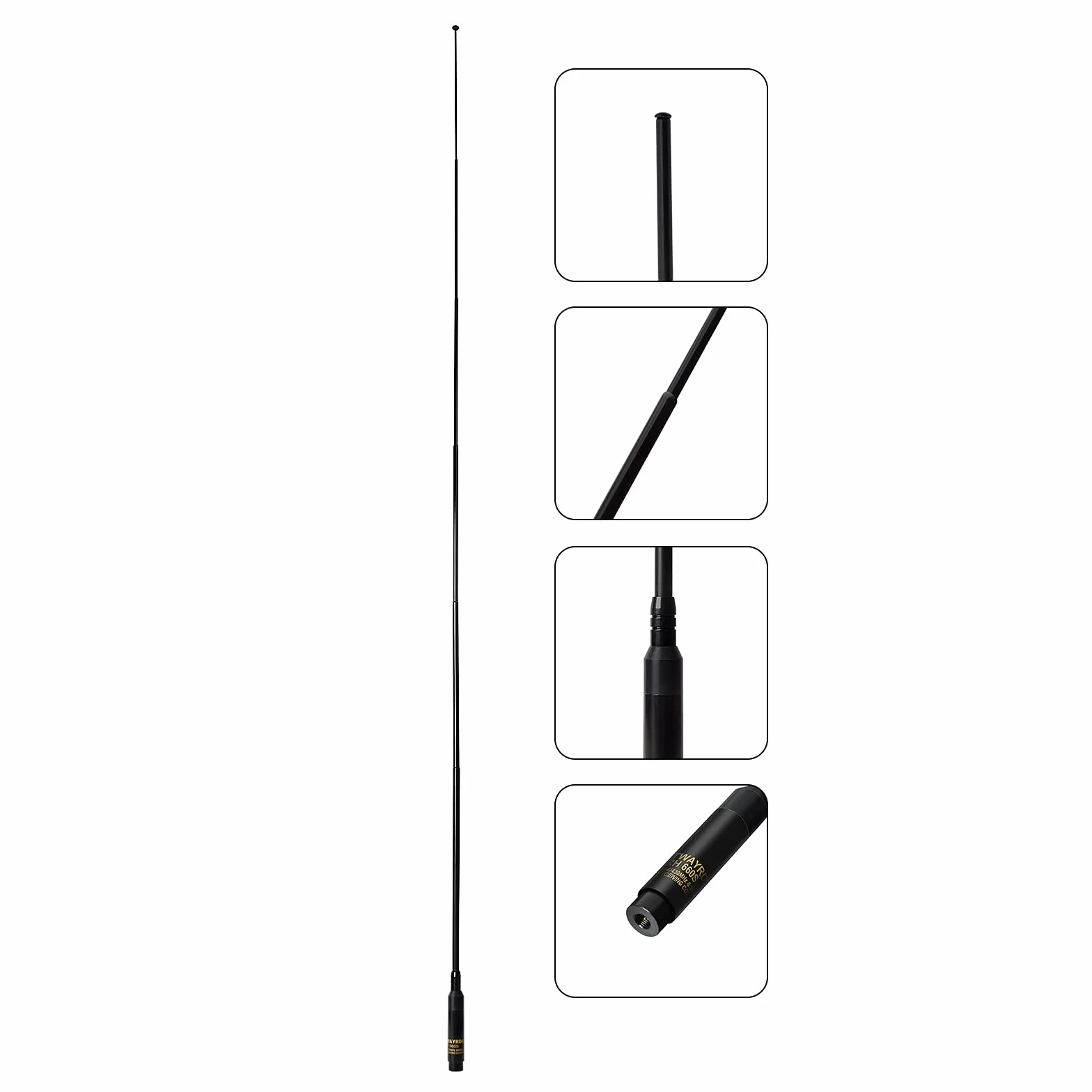 TWAYRDIO BNC dwuzakresowy 70 cm 2 m 144/430 mhz 28 cm/11 cali - 109 cm/43 cale wysuwana teleskopowa przenośna antena radiowa do Kenwood Icom IC-F50 IC-M88 2-drożne radio