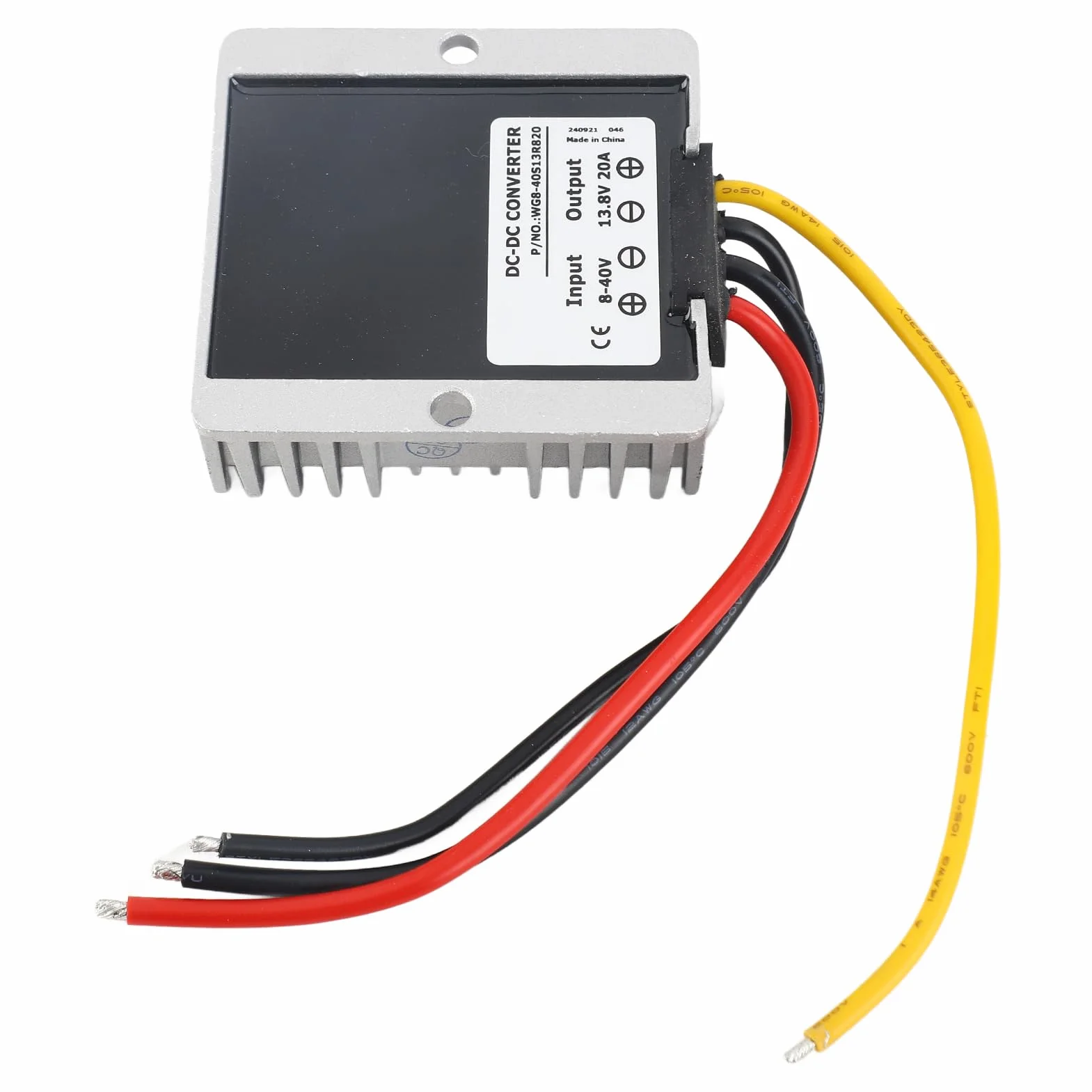 Keenso Przetwornica Obniżająca Napięcie Aluminiowa Przetwornica Napięcia Prądu Stałego 8 V do 36 V do 13,8 20 A 276 W IP68 Synchroniczna Prostownica Wózka Samochodowego LED Układ Słoneczny