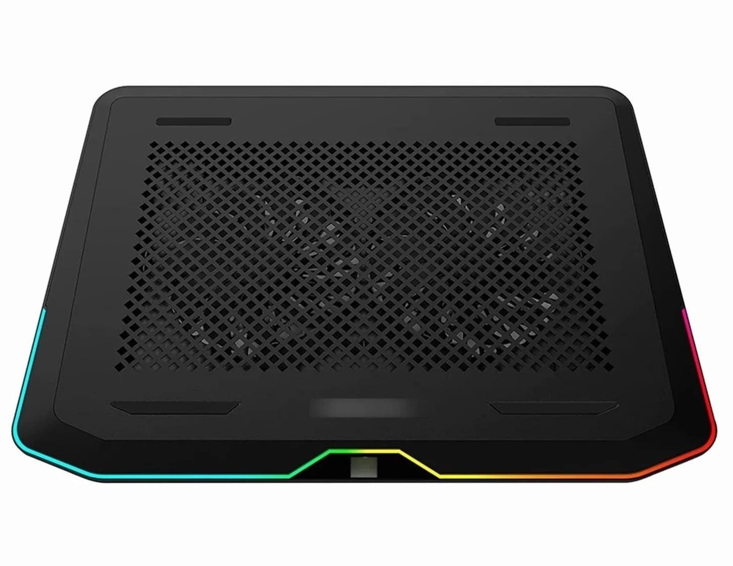 Chłodziarka do Laptopa Przenośny Podkładka Chłodząca Do Laptopa Half RGB Surround Podwójny Wspornik Wentylatora 14 Cm Podwójna Regulacja Kąta Dotyk Dla 17,3 Cala Stojak na Wentylator do Laptopa