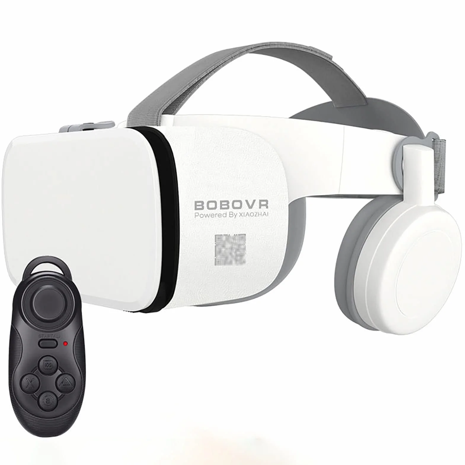 Okulary VR z pilotem zdalnego sterowania, okulary VR do filmów 3D gry wideo, VR Realidad Virtuales Game System VR zestaw słuchawkowy do iPhone'a Apple Android PC Phone (kolor: biały, rozmiar: 032)