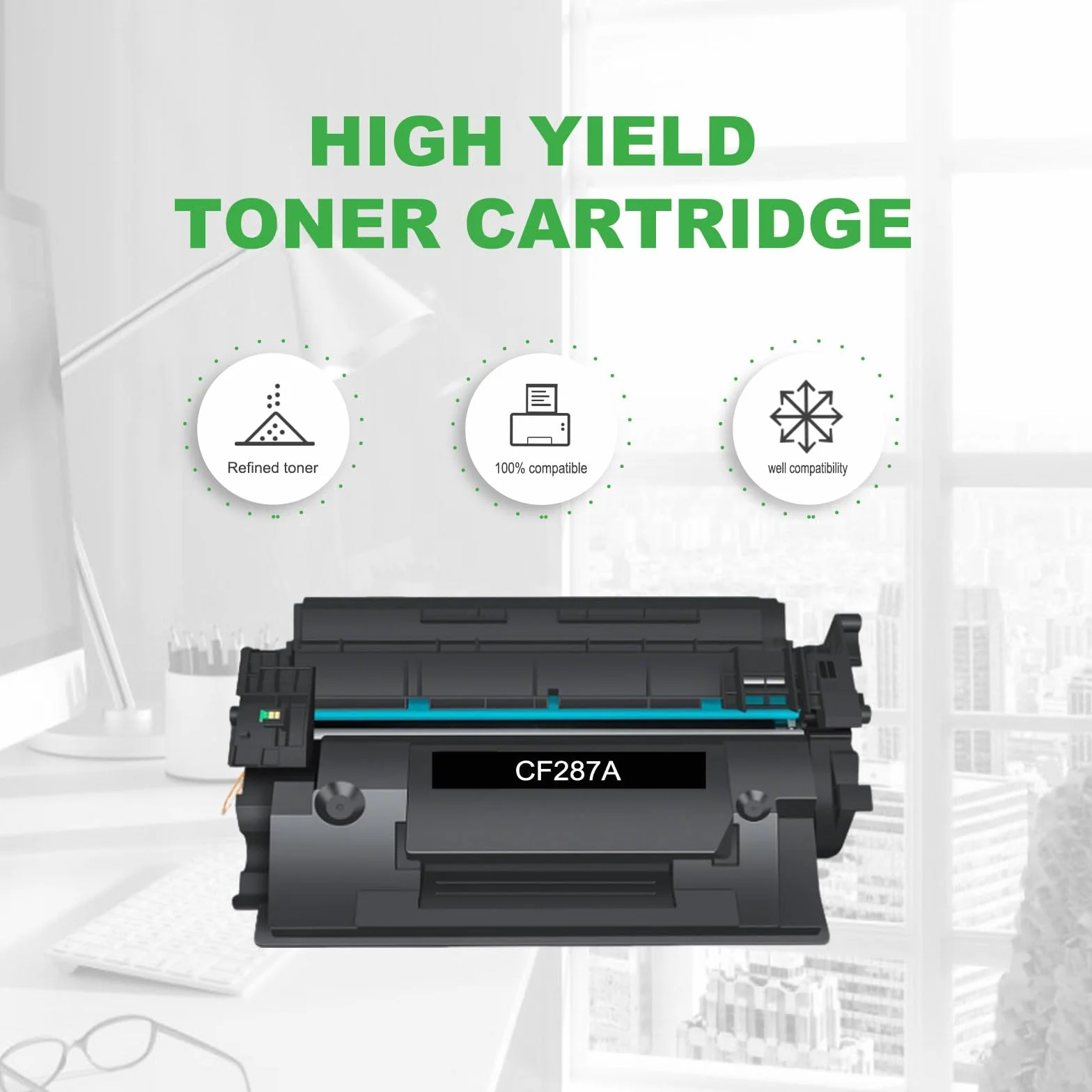 Kaseta z tonerem 87A zamiennik do HP 87A 87 X CF287A CF287X LaserJet Enterprise M506 M506n M506dn M506x Pro M501 M501n M501dn MFP M527 M527dn – 2 sztuki czarny (z chipem)