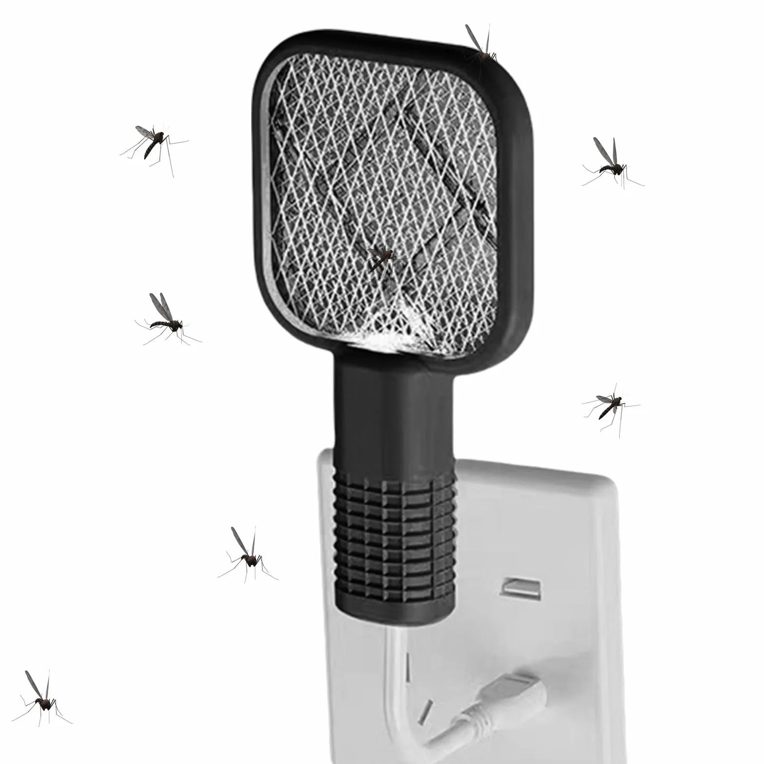Elektryczna rakieta muchowa 5-warstwowa siatka LED Zapper na zewnątrz kemping