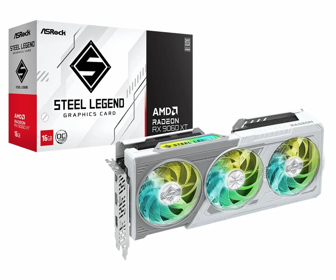 ASRock AMD Radeon RX 9060 XT Steel Legend 16 GB OC GDDR6