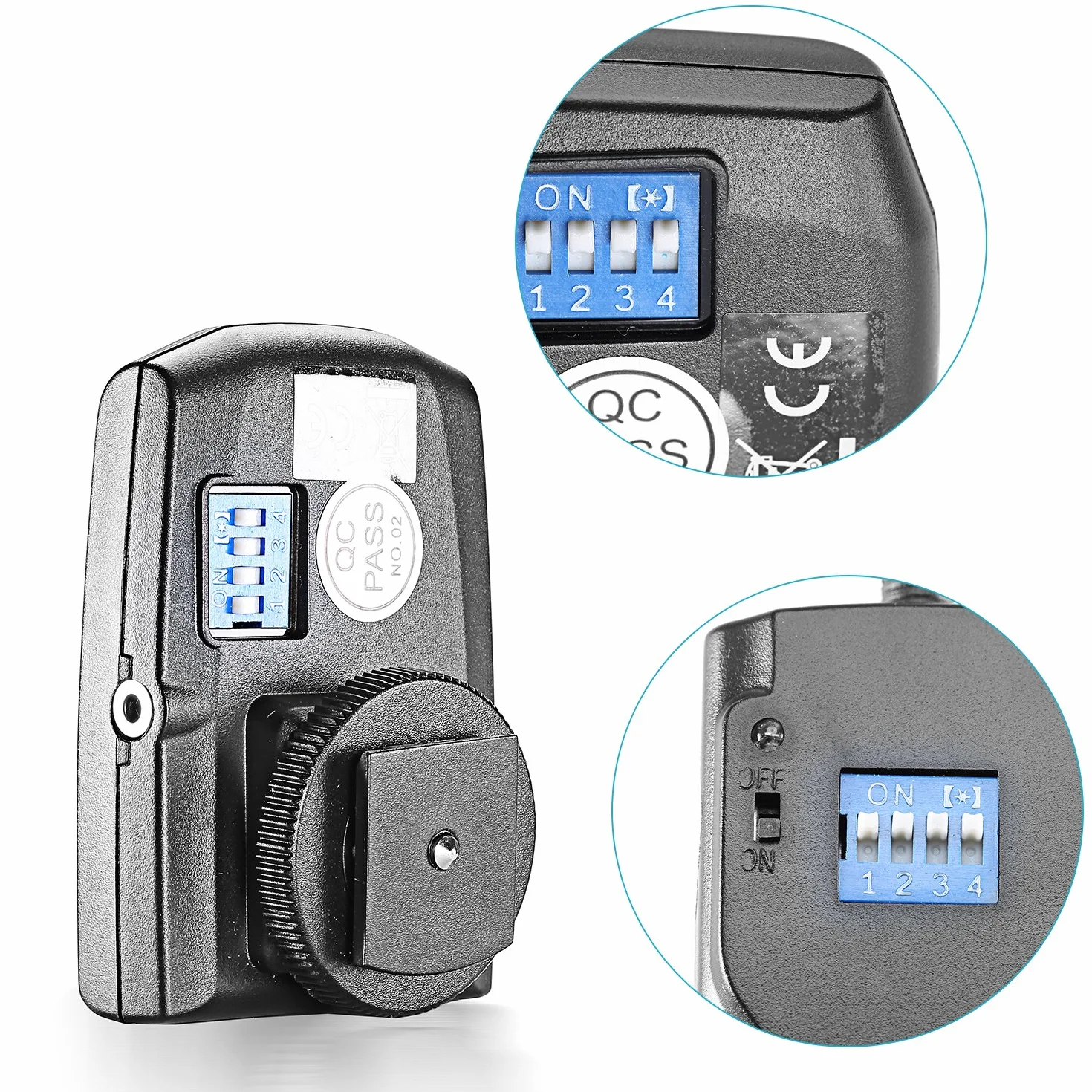 Neewer 16-kanałowy bezprzewodowy wyzwalacz lampy błyskowej RT-16, kompatybilny z Neewer S101-300W, S101-400W, S101-300W PRO, S101-400W PRO i innymi lampami studyjnymi