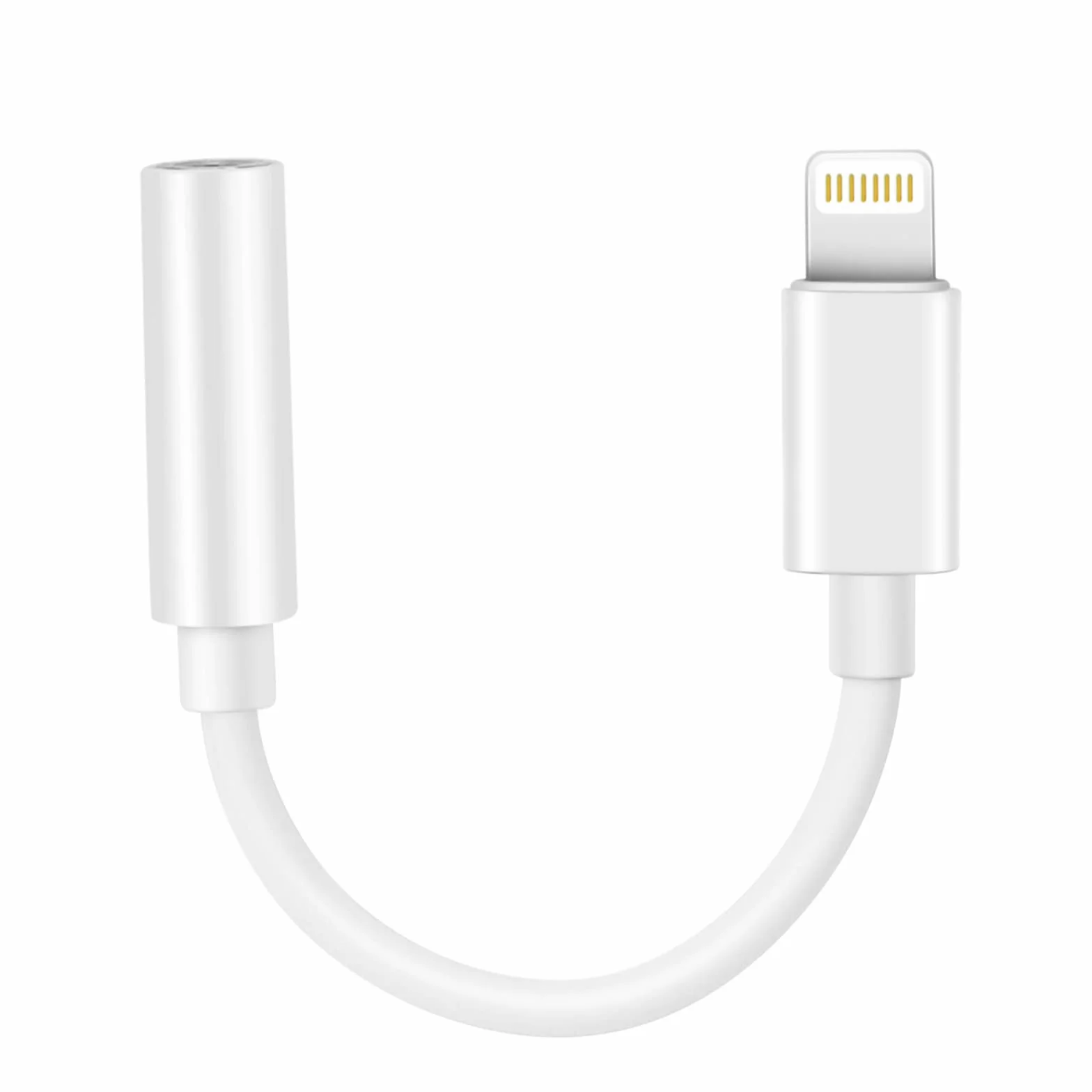 Adapter Lightning na gniazdo słuchawkowe 3,5 mm, certyfikat Apple MFi iPhone na 3,5 mm Audio Aux Jack, adapter Dongle, konwerter kabla kompatybilny z iPhone 14, 13, 12, 11, Pro, XR, XS, Max, X