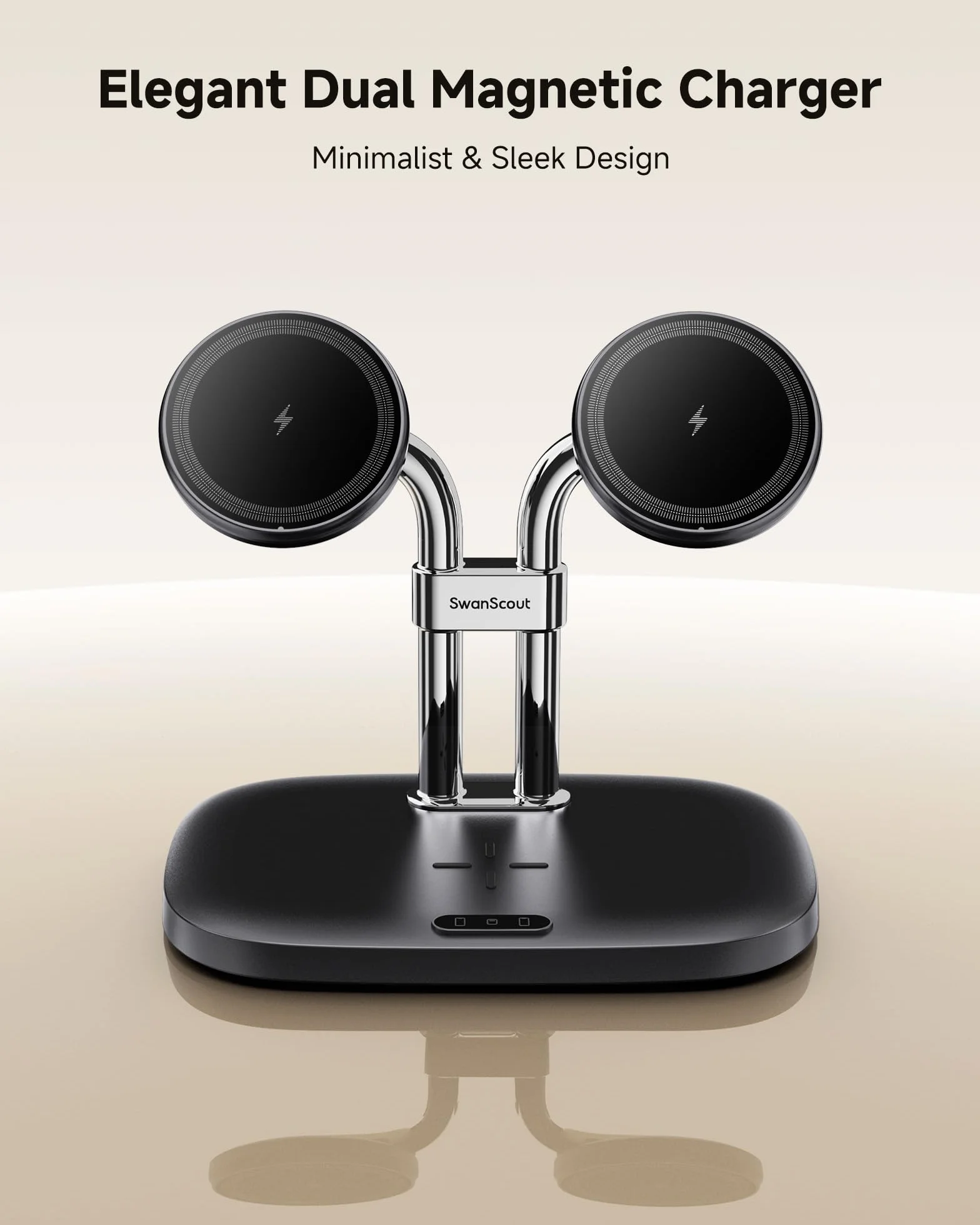 SwanScout podwójna stacja ładująca do Samsung Galaxy S26 Ultra/S26+/S26/S25/Z Fold/Z Flip/S24/S23 (wymagane magnetyczne etui do telefonów Samsung), do Galaxy Buds3 Pro, SwanScout 706SM