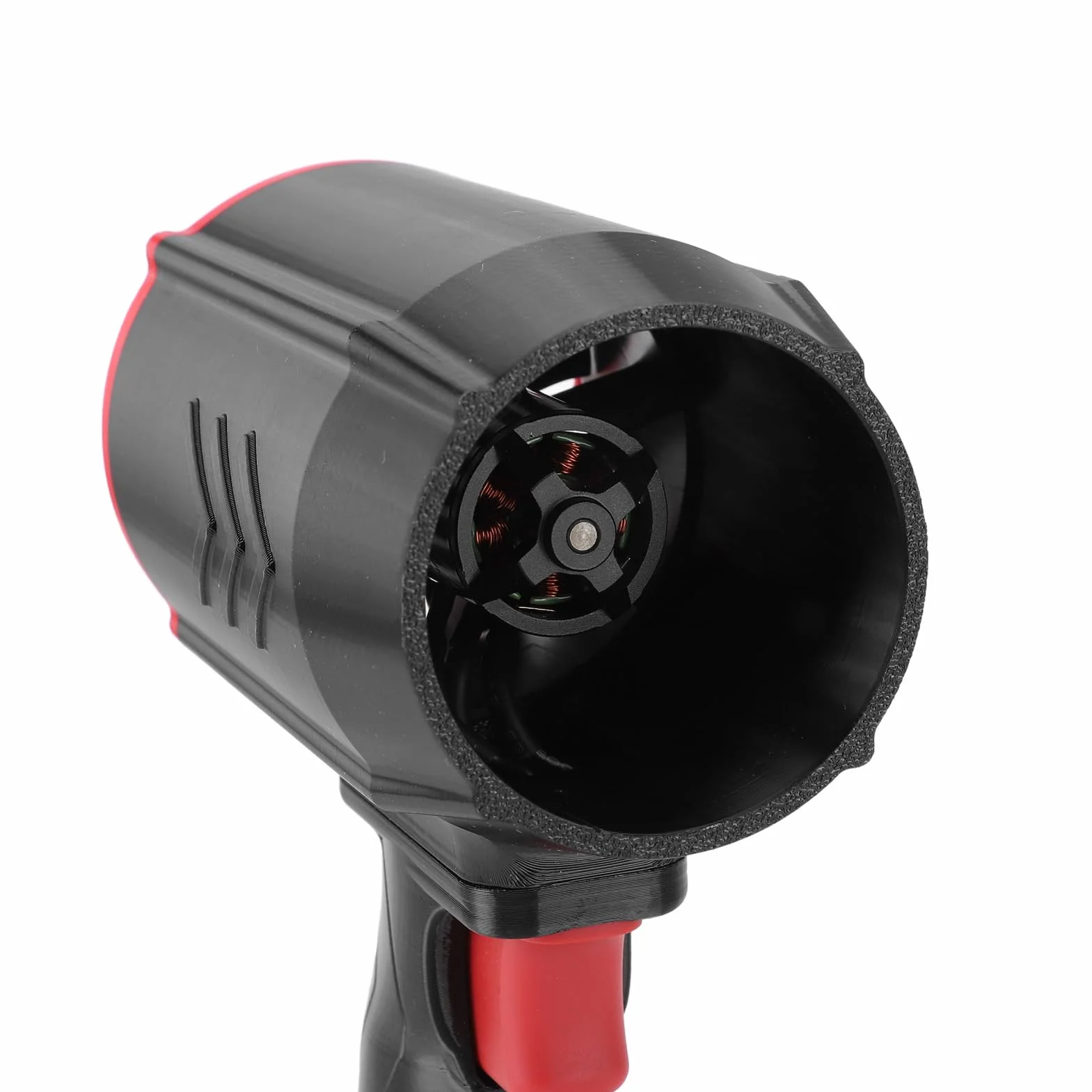 Elektryczny Odpylacz Powietrza Wydajna Dmuchawa Kanałowa 64mm do Samochodów Klawiatura Komputerowa Strona Główna, Przenośny Ręczny Wentylator Turbo 8,46x4,72x2,99 Cala