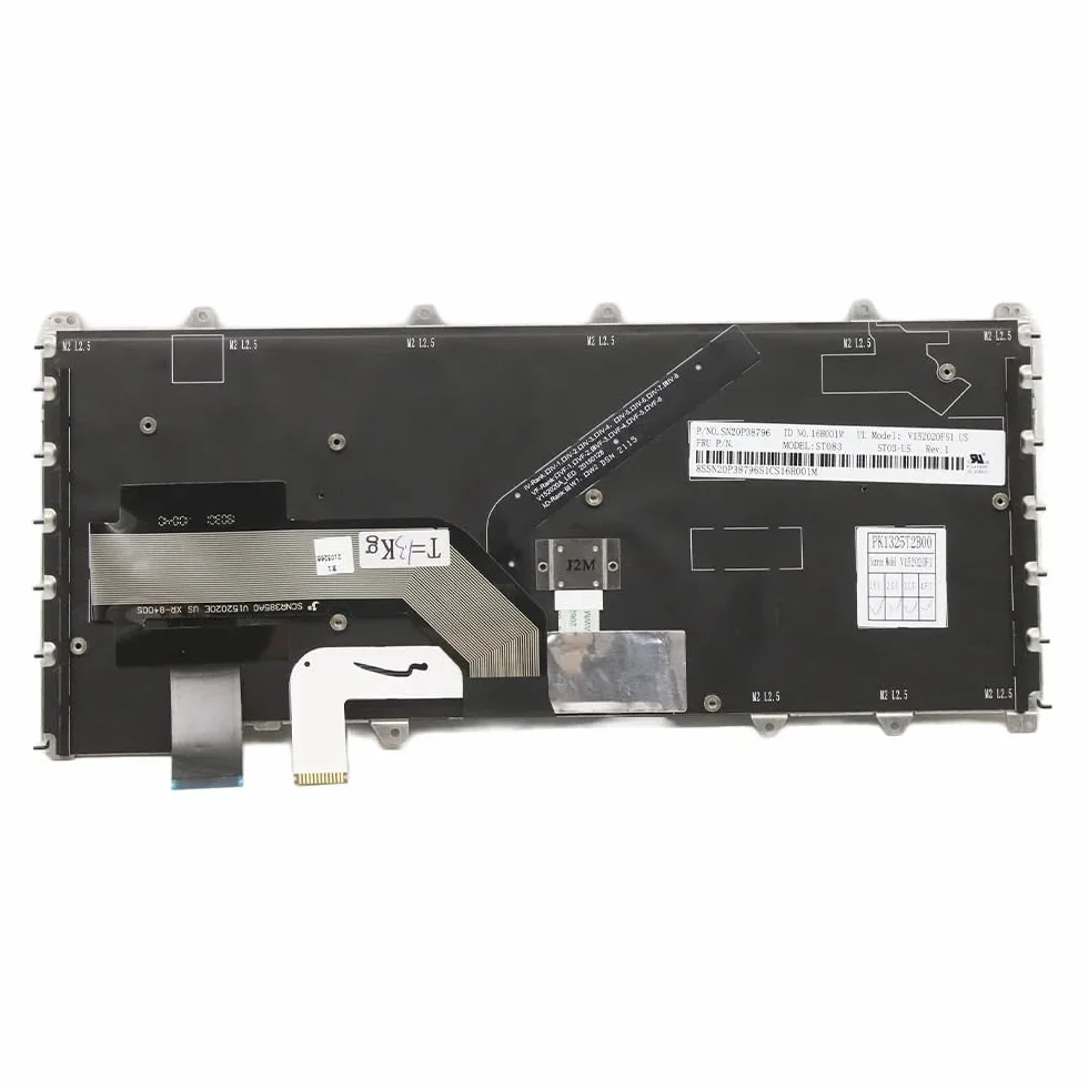 Dla ThinkPad X380 Yoga Laptop Keyboard Wewnętrzny USA angielski srebrny podświetlenie FRU: 01HW655 01HX100 części do laptopa