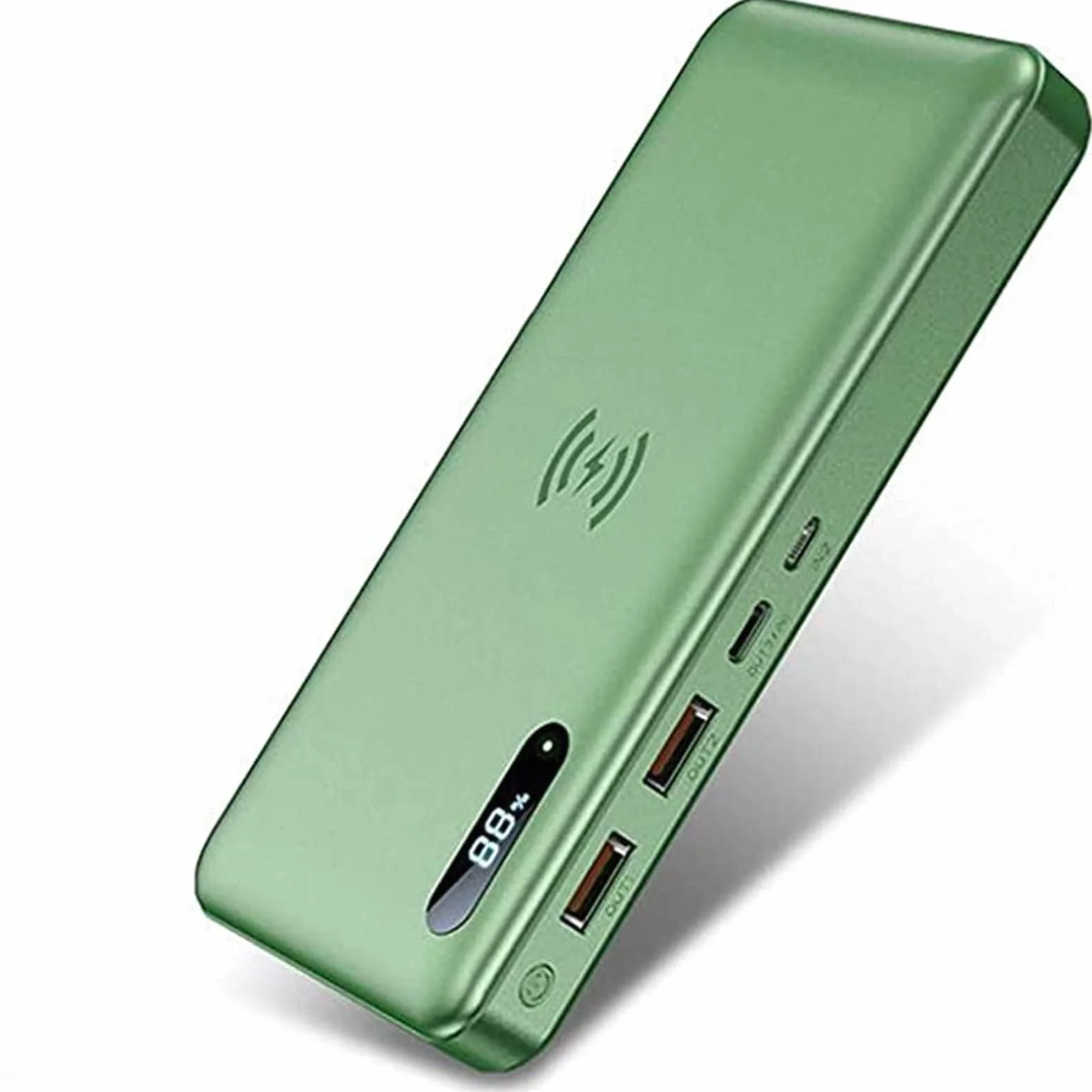 Bezprzewodowy Power Bank 30000Mah PD 15W Ładowarka przenośna QC3.0/QC4.0/SCP Szybkie ładowanie z 2 wejściami i 3 wyjściami (Qi i USB C) Zewnętrzna bateria do telefonów, tabletów