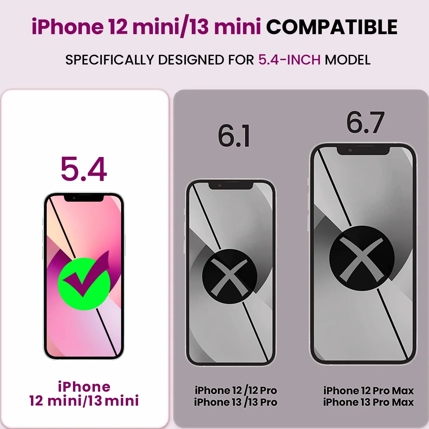 NEWDERY Etui na baterie do iPhone'a 12 Mini i iPhone'a 13 Mini, 4700 mAh, wąskie, przenośne etui ochronne do ładowania, przedłużone etui ładowarki do iPhone'a 12 Mini i iPhone'a 13 Mini (5,4 cala)