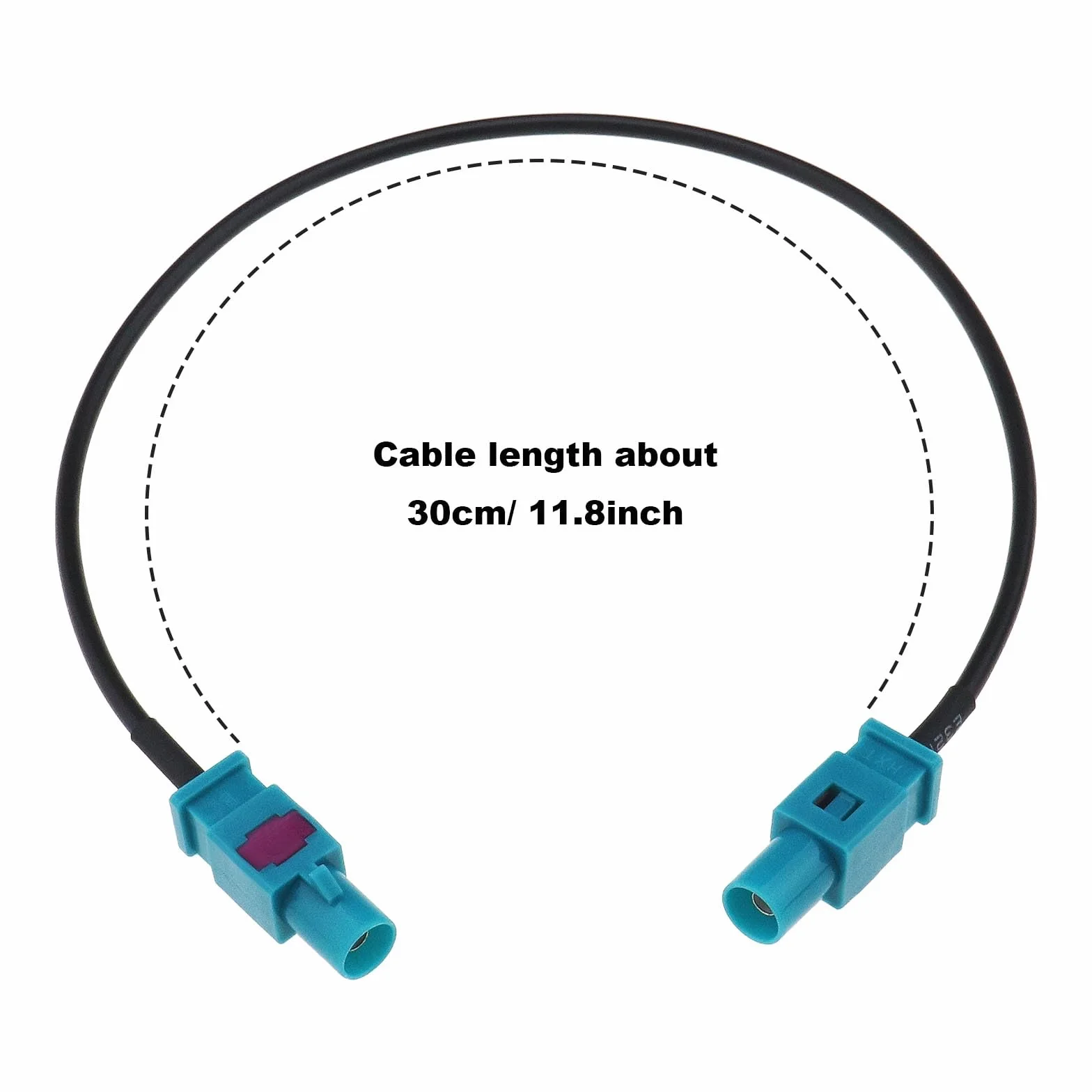 Fakra Z męski na męski kabel adaptera anteny pojazdu RG174 kabel koncentryczny 30 cm do anteny DAB GPS FM, skanera radiowego, amatorskiego radia, nadajnika-odbiornika, przenośnego radia CB