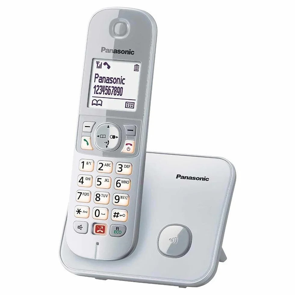 Panasonic KX-TG6851SPS Cyfrowy Telefon Bezprzewodowy, Jednostka Podstawowa i 1 Zestaw Słuchawkowy, Identyfikator dzwoniącego, Blokada Dzwonienia, Dzwonek Kategorii, Wyświetlacz LCD, Podświetlana