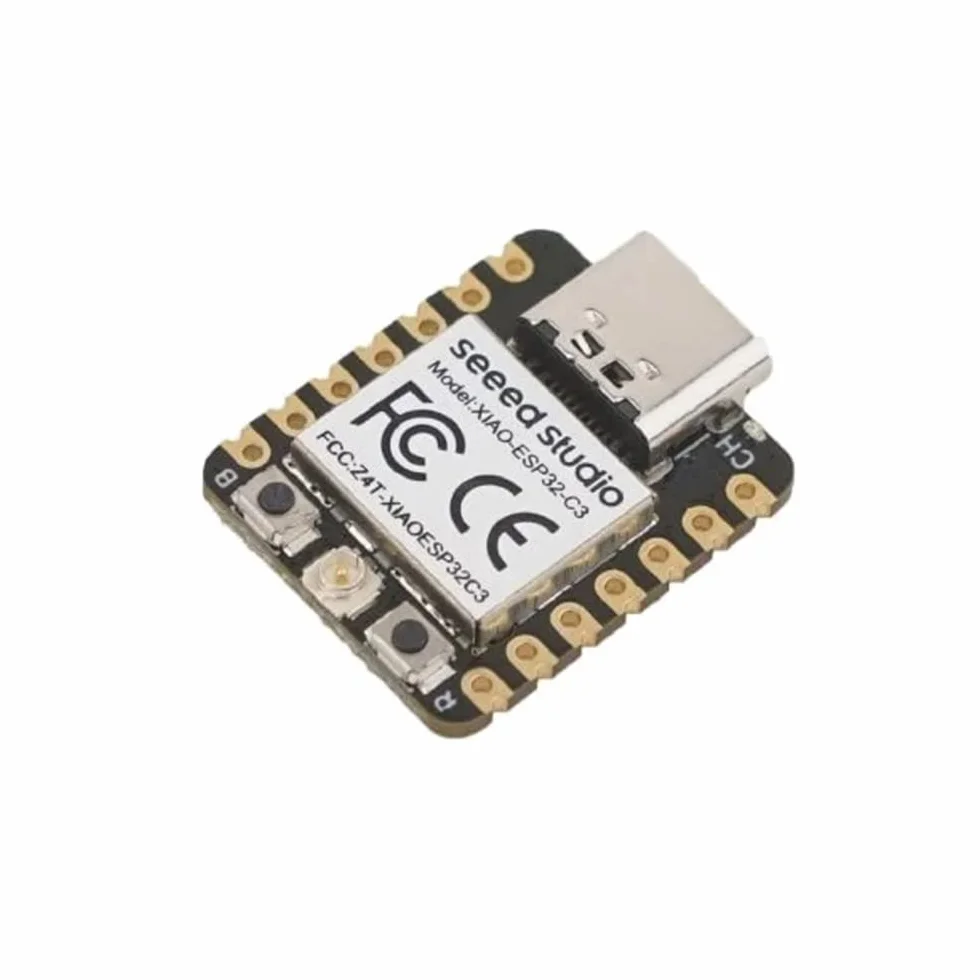 Seeed Studio XIAO ESP32C3 – mała płytka MCU z Wi-Fi i BLE do scenariuszy sterowania IoT. Mikrokontroler z ładowaniem baterii, wydajnością energetyczną i bogatym interfejsem do uczenia maszynowego..