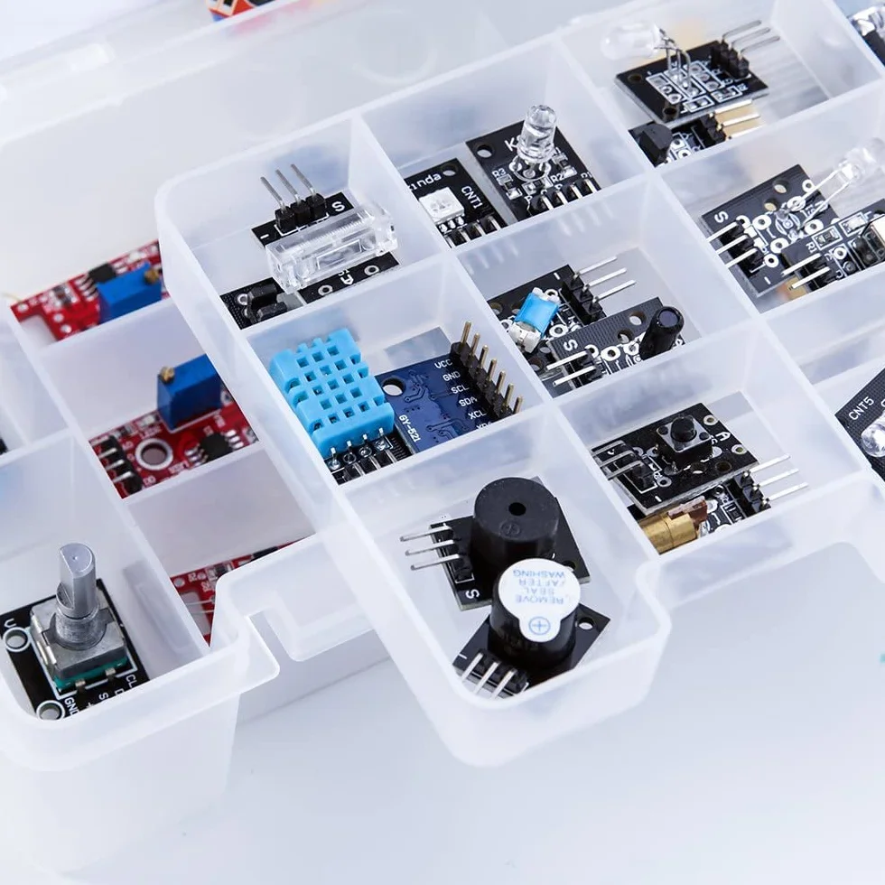 MMOBIEL 37 W 1 Moduły czujników Ustaw kompletny zestaw dla większości komputerów pojedynczych płyt z Arduino IDE UNO R3 Mega Nano kompatybilny, w tym kursem.