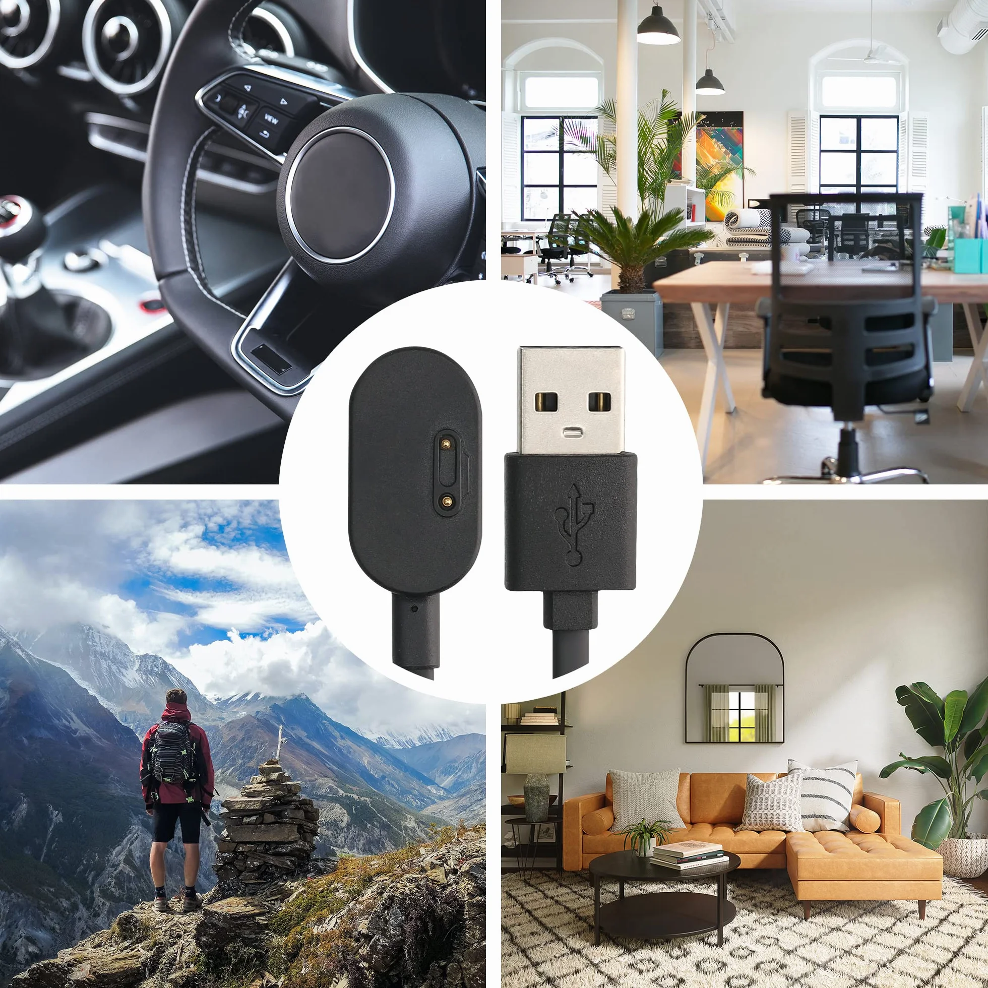 kwmobile Ładowarka kabla USB kompatybilna z telefonem imoo Watch Z6 / Watch Phone Z1, kabel ładowania do smartwatcha, czarna