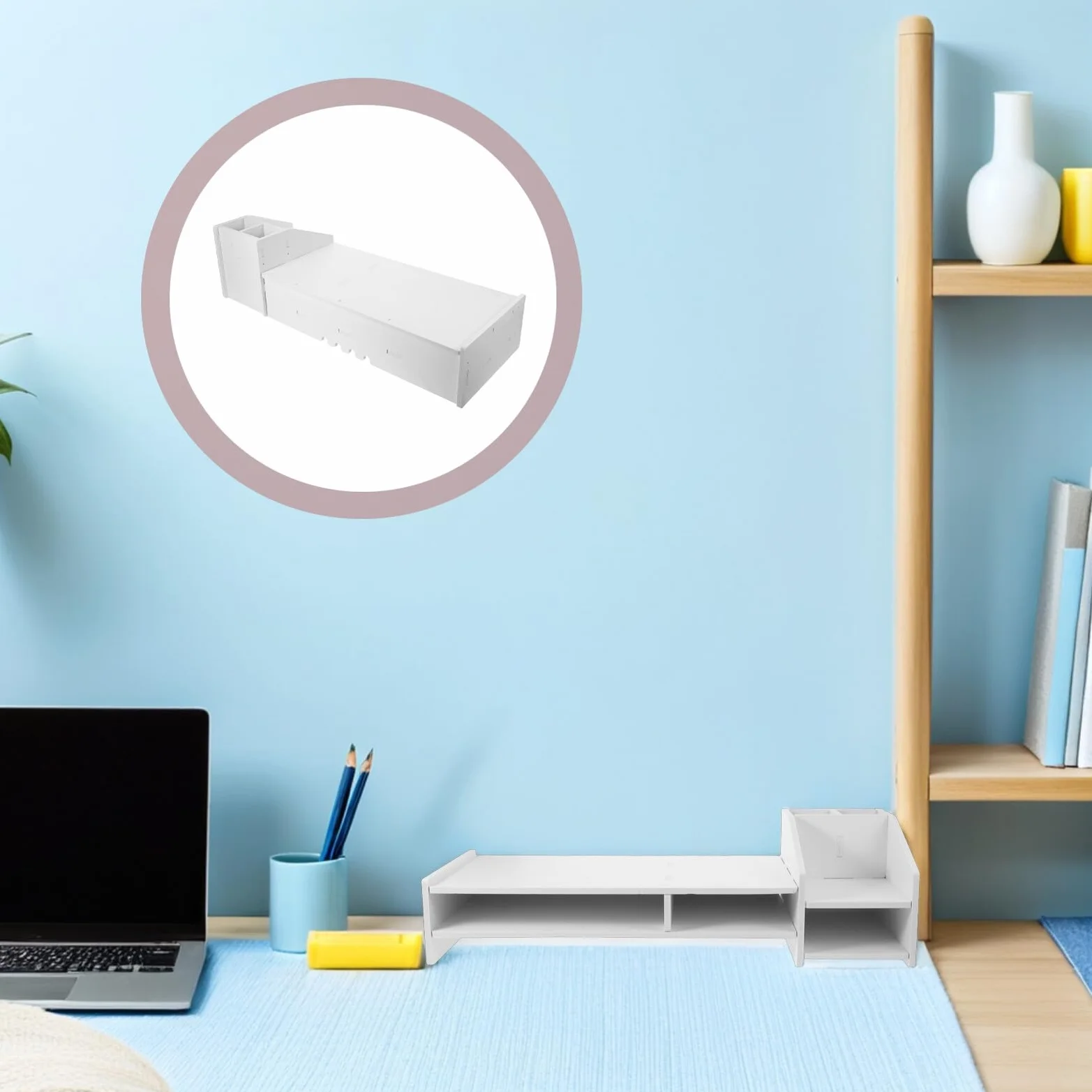 LABRIMP Podstawka Pod Monitor Ergonomiczny Podwyższenie Do Akcesoria Do Komputerów Stacjonarnych Podwyższenie