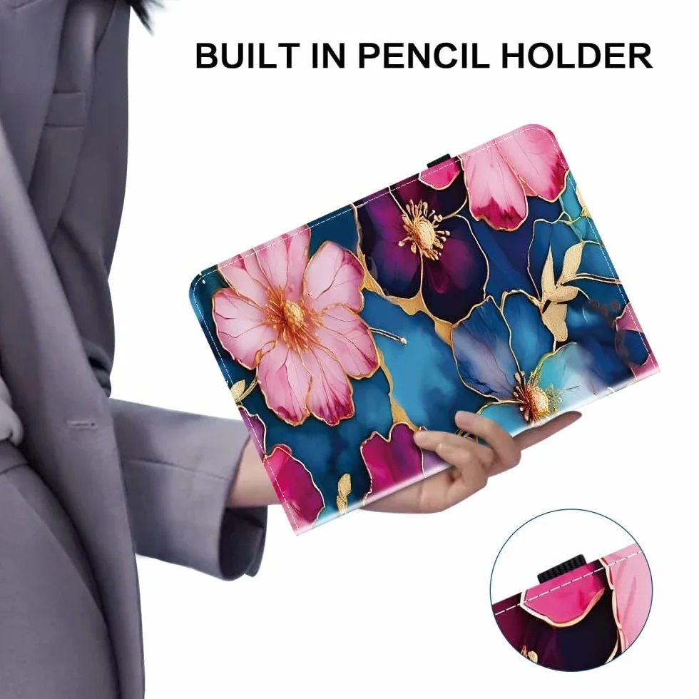 Generic etui kompatybilne z Xiaomi Redmi Pad Pro 12,1 cala 2024 (kolor: miłość serce) wzór skórzany pokrowiec z klapką portfel etui