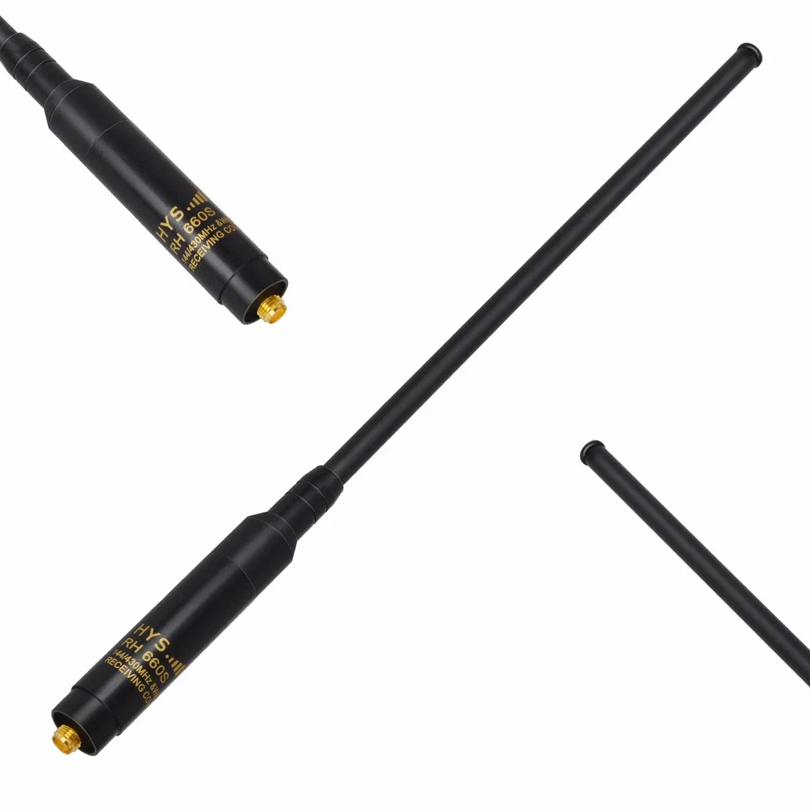 Antena teleskopowa RH-660S SMA damska dual band 144/430 MHz do Baofeng UV-5R BF-888S