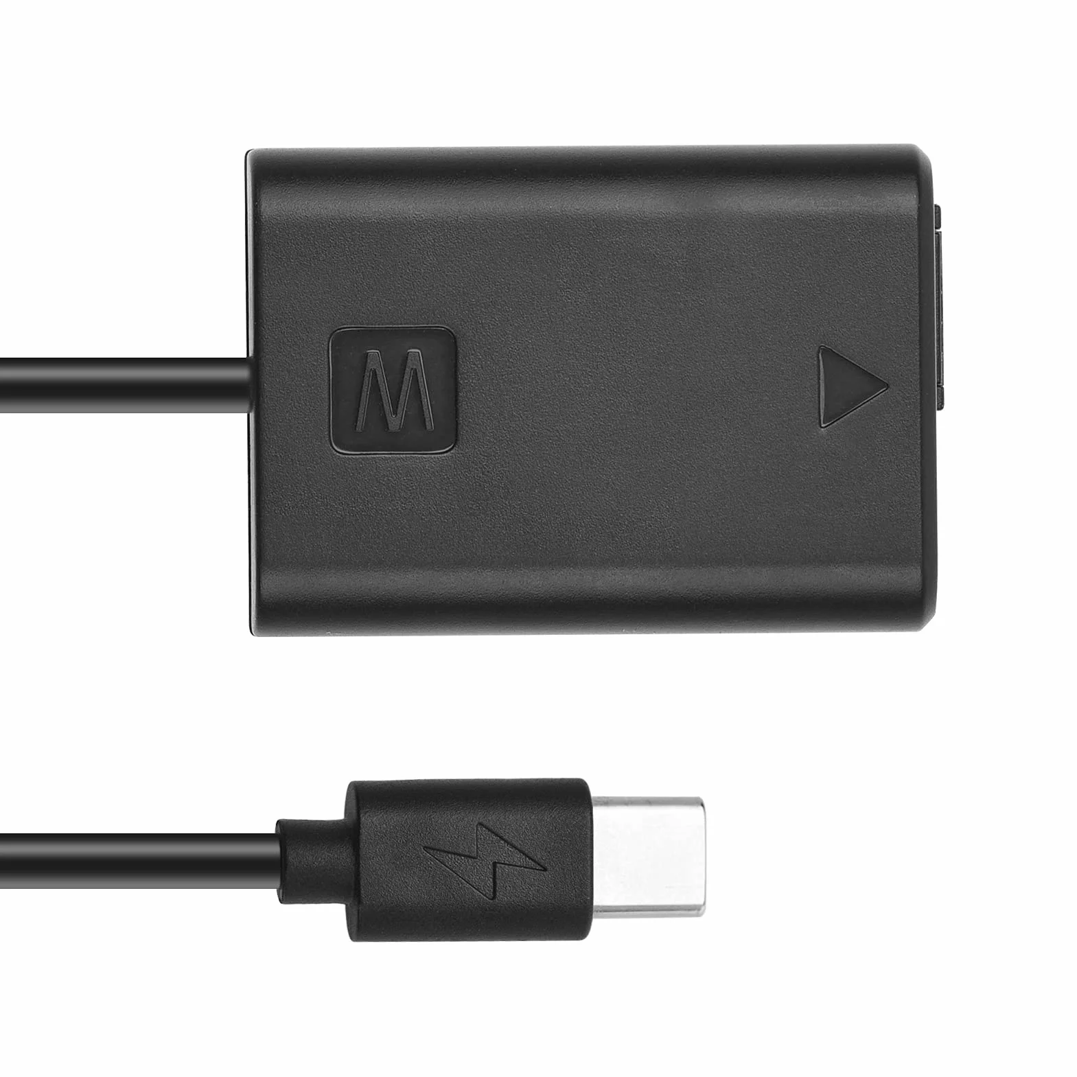 Andoer NP-FW50 Dummy Battery Adapter USB-C Coupler Adapter with USB Type-C Spring Power Cable Replacement for Sony Alpha A5000 A5100 A600 A6400 A650 A7II A7RII A7SII. A7S A. 7R RX10 II III IV NEX
