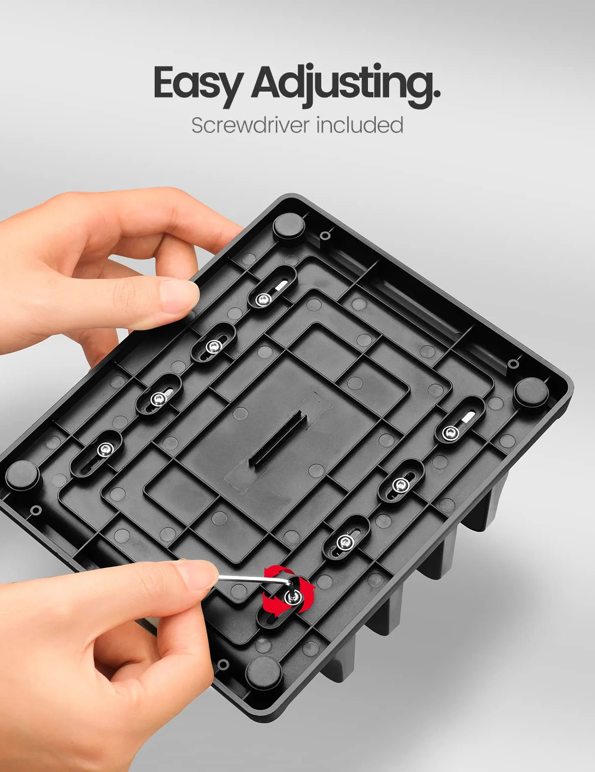 VAYDEER pionowy stojak na laptopa, regulowany i wszechstronny z 3 rowkami. Kompatybilny z Macbook/Pro, Mac, iPadem i laptopem. Elegancki czarny design