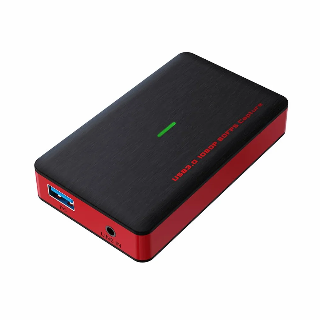 Karta przechwytująca HDMI Y&H 4K30 1080p60, USB 3.2 Gen 1 typu C i USB-A, brak opóźnień przejście sygnału, wejście liniowe 3,5 mm, wtyczka do PS5/Xbox//DSLR/iPad Pro/Mac/Windows/OBS, kieszeń