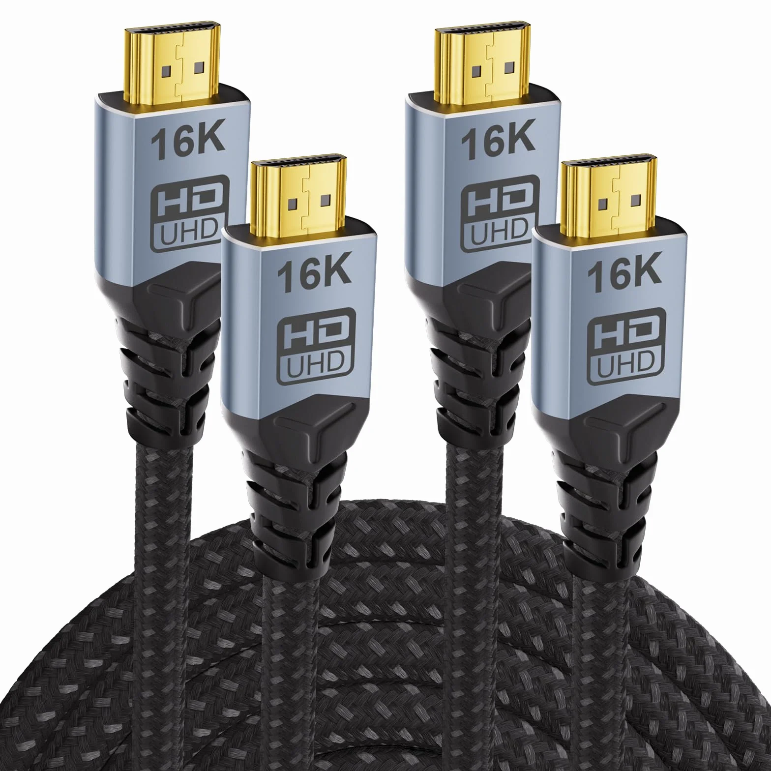 Przewód HDMI 2.2 16K 2m Prawdziwe UHD HDR,Ultra Wysoka Prędkość 96 Gbps,obsługa 16K@60Hz,8K@240Hz,4K@480Hz, zgodny z HDCP,przewód 3D HDMI dla konsoli PS4,HDTV PS5,Gaming PC (3m+3m)