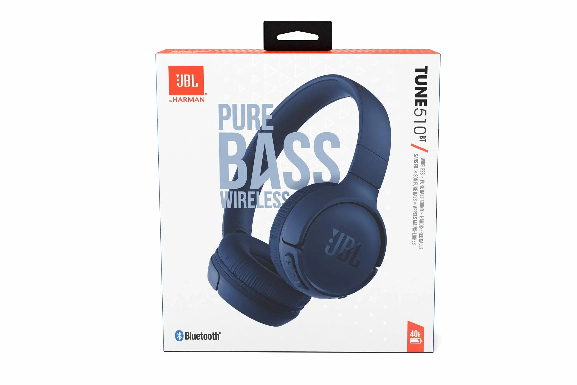 Jbl JBLT510BTBLUE Słuchawki Nauszne, Niebieski