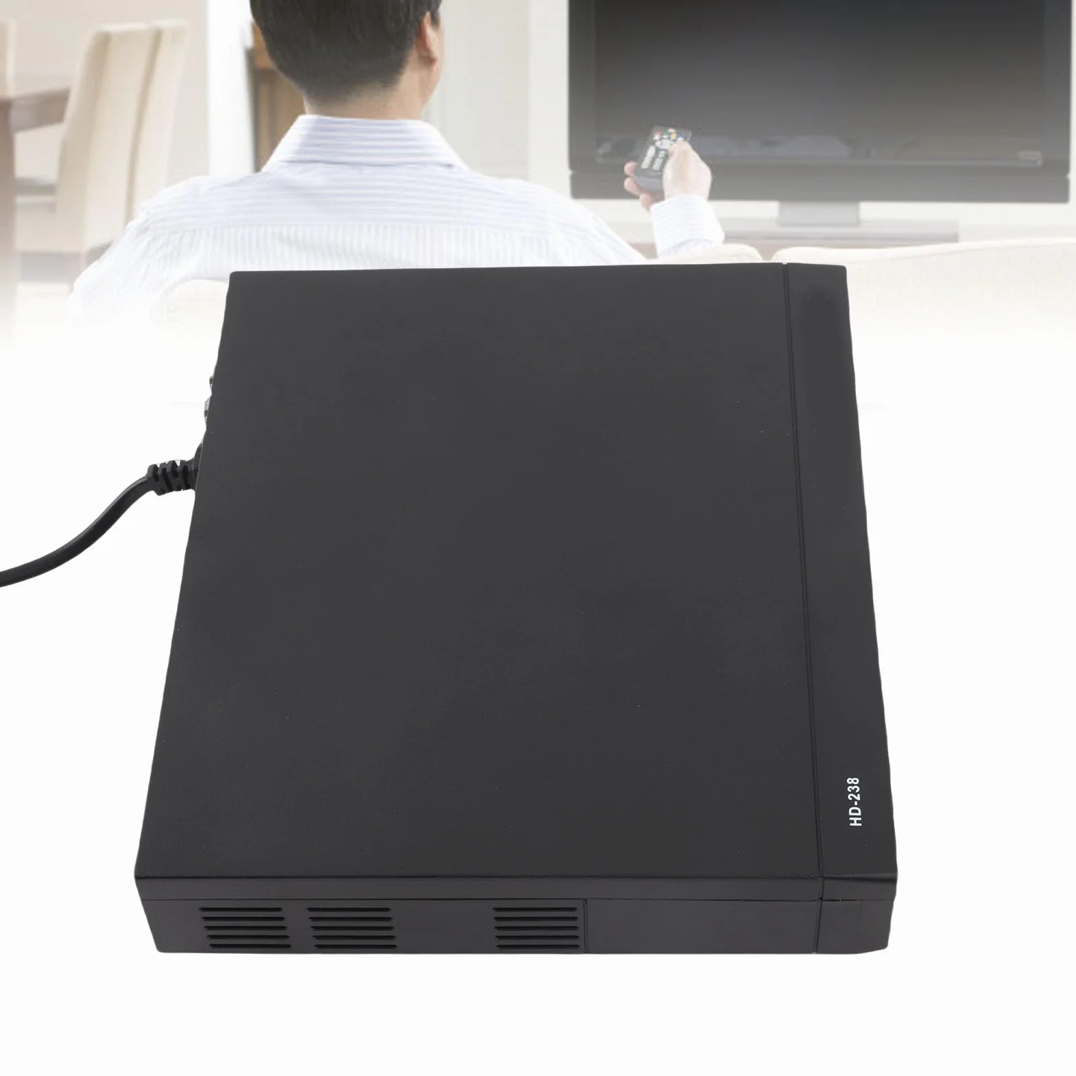 Odtwarzacz HD DVD, Skalowanie Multimediów do 1080P dla Wszystkich Regionów, Odtwarzacz DVD, Kable USB z Pilotem i obsługą NTSC PAL, Idealny do Telewizora (wtyczka UE)