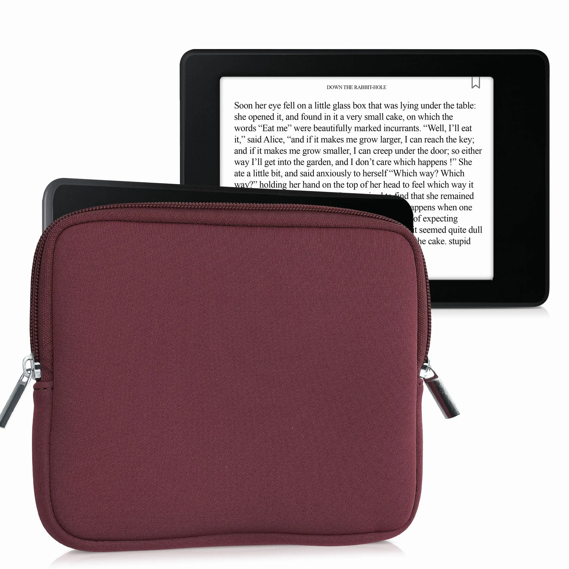 kwmobile Etui ochronne do czytnika e-booków - neopren pokrowiec pokrowiec pokrowiec ochronny Mulberry — wymiary wewnętrzne 17,5 x 14,7 x 1 cm