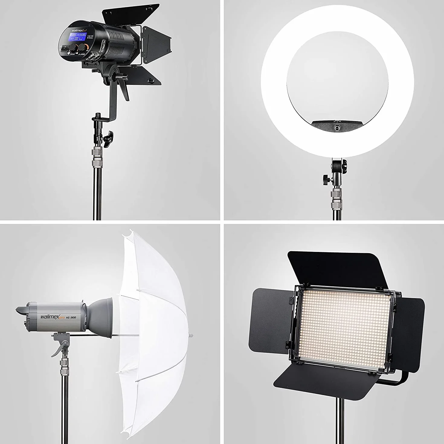 Walimex pro WT-803 2-częściowy zestaw statywów do lamp, 208 cm – lekki statyw świetlny z aluminium, wysokość maks. 208 cm, nośność 3,5 kg, do fotografii, studia, mobilnego, wideo, lampa błyskowa,
