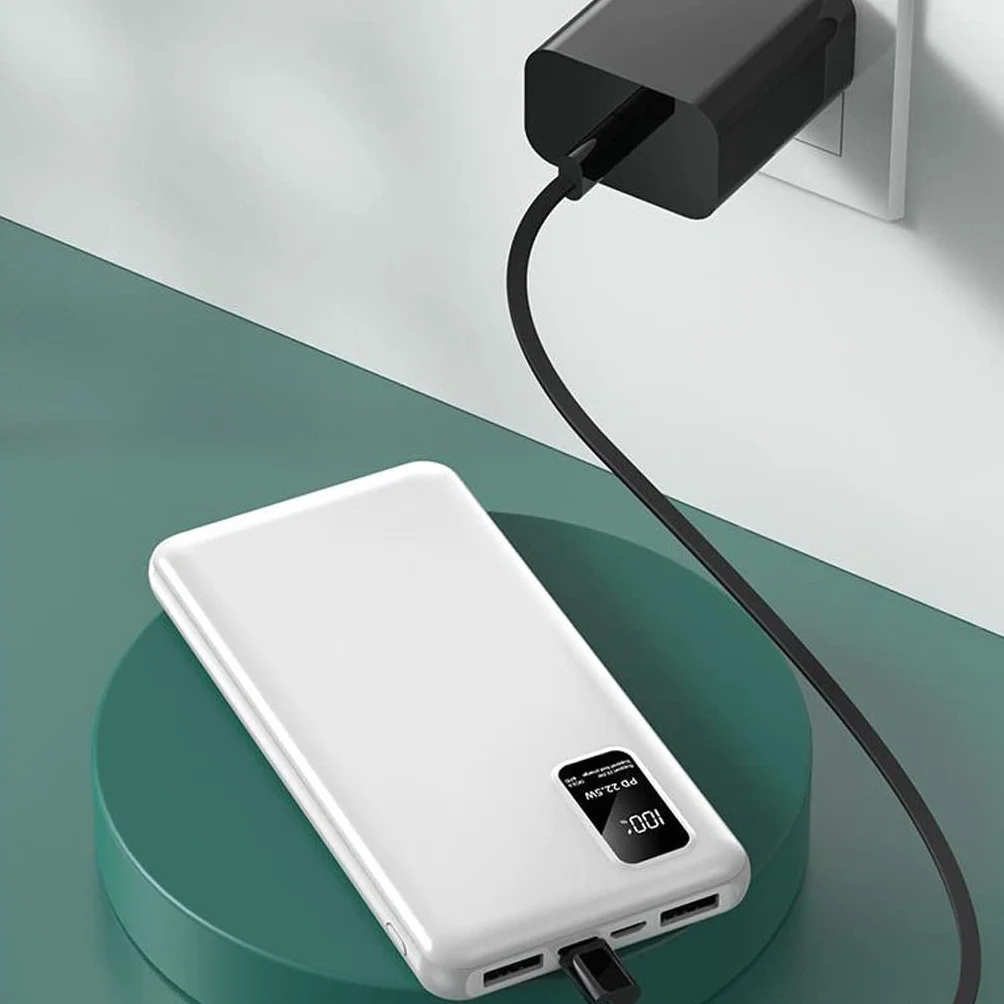 JJJ Szybkie ładowanie Powerbank 20000 mAh kreatywny powerbank o dużej pojemności (kolor: biały, rozmiar: 10 000 mAh)