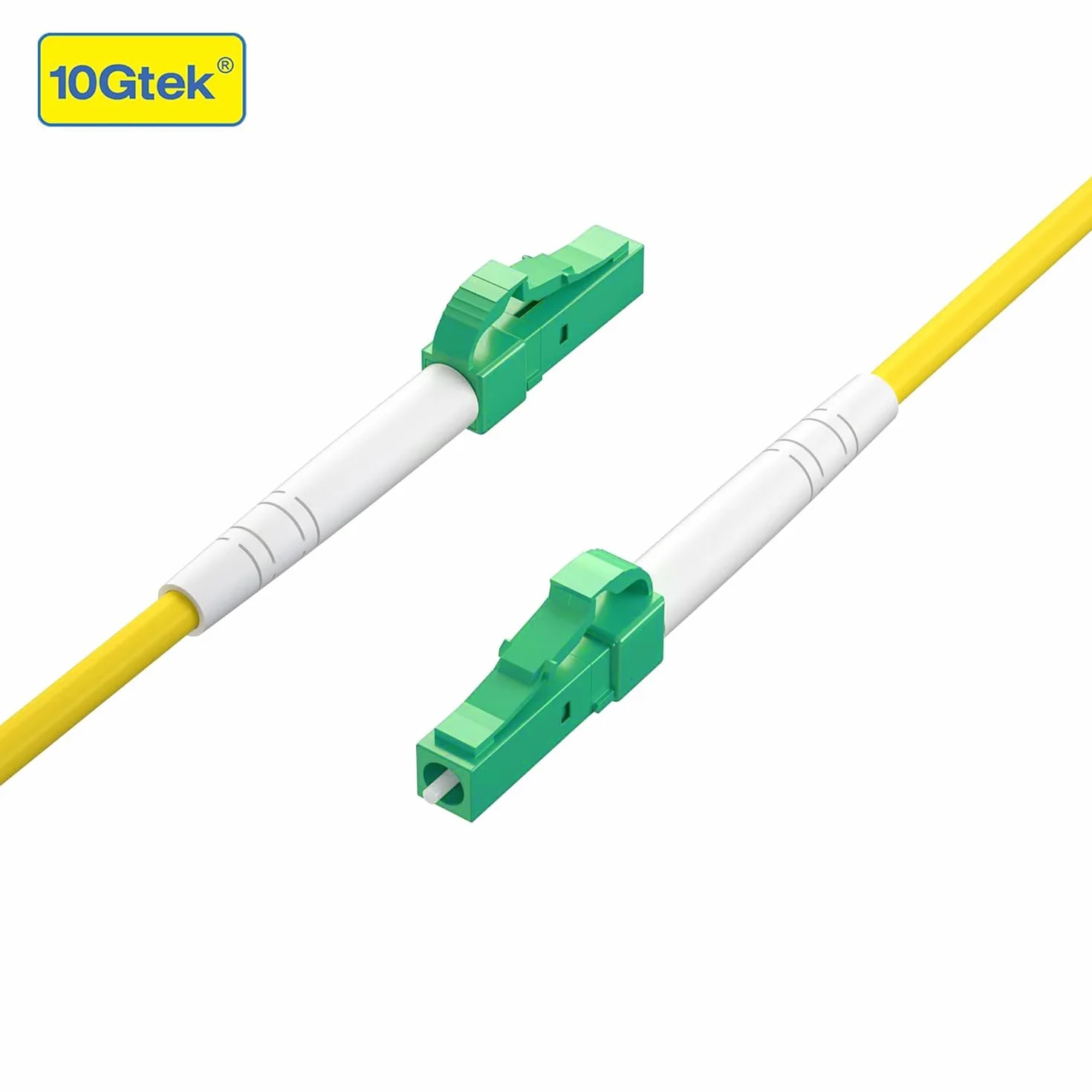 10Gtek LC/APC do LC/APC Simplex OS2 Single-Mode kabel optyczny 1,5 m, FTTH LWL kabel krosowy Fiber Patch Cord, 9/125μm LSZH