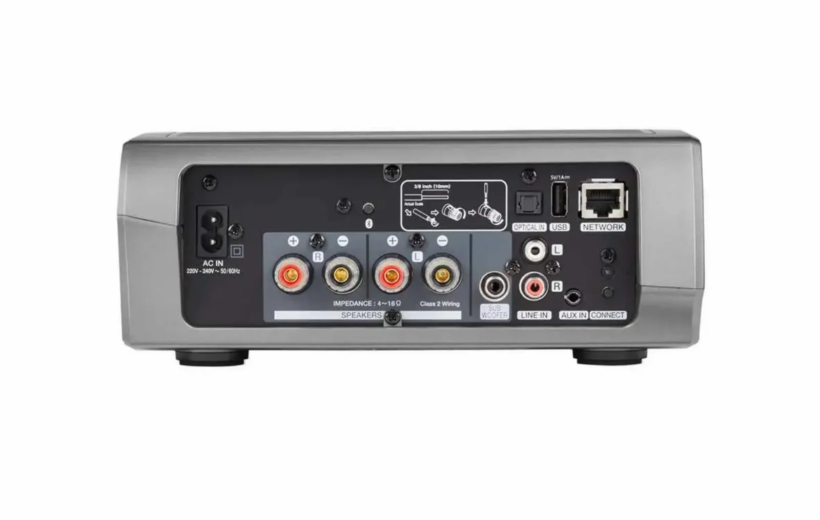Denon Wzmacniacz bezprzewodowy HEOS AMP HS2 Srebrny