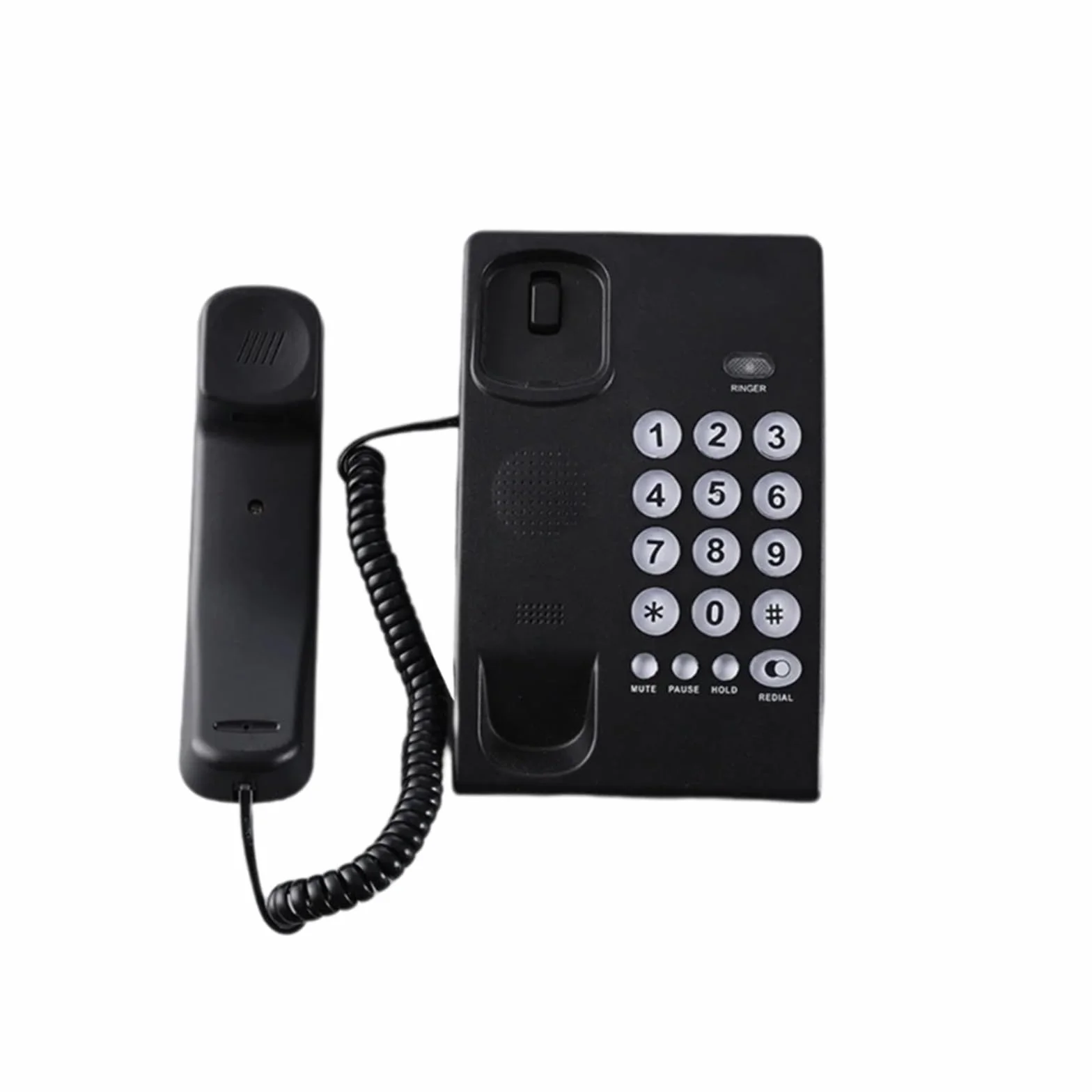 Telefon stacjonarny z kablem, telefon stacjonarny z dużymi przyciskami, telefon domowy, telefon stacjonarny do biura, łazienki hotelowej(Silver)