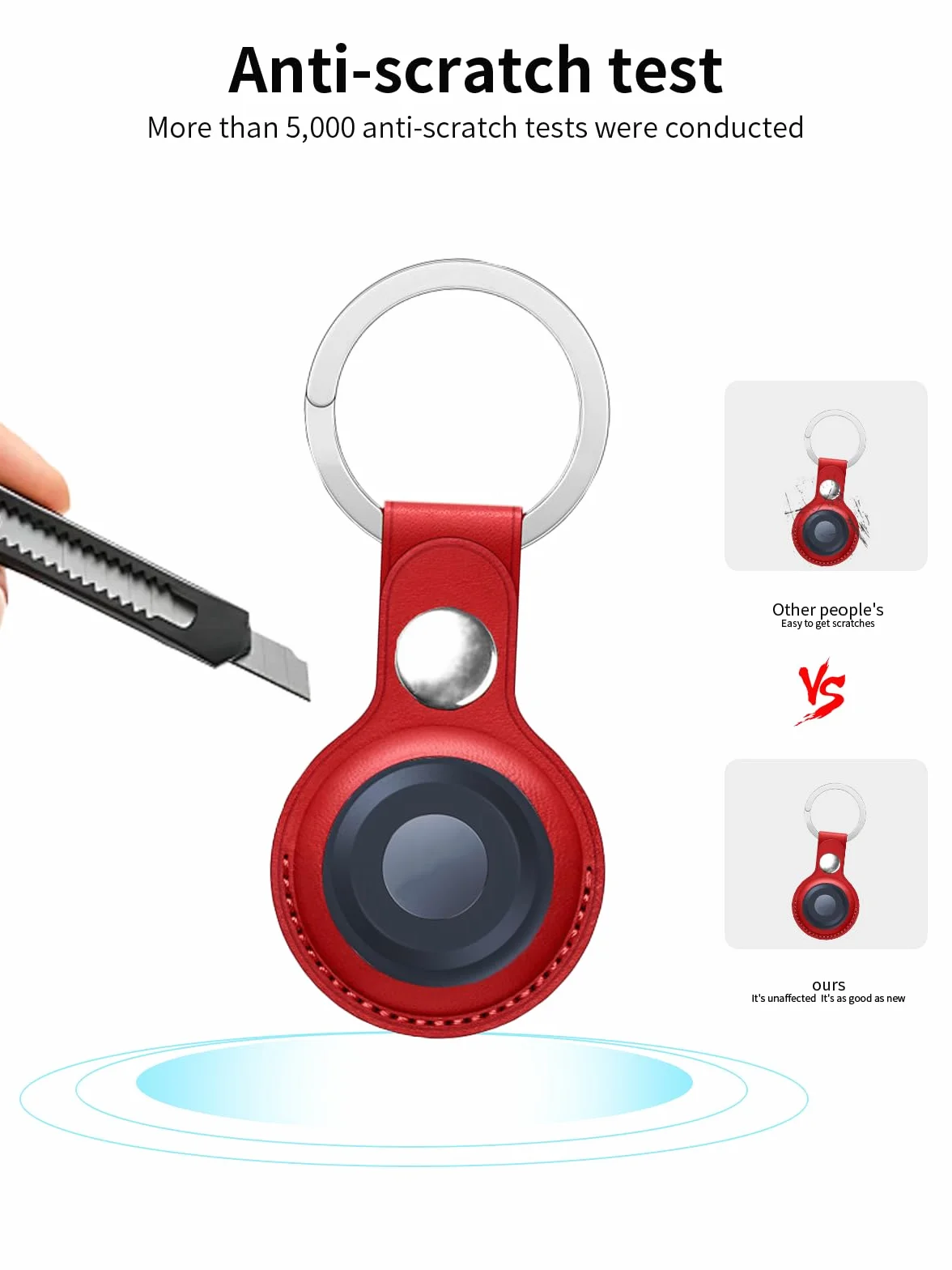 2-pak etui ochronne do telefonu Motorola Moto Tag Smart Anti-Loss Tracker silikonowy breloczek do kluczy – trwałe i stylowe pokrycie, wodoszczelne, odporne na upadki, czerwone