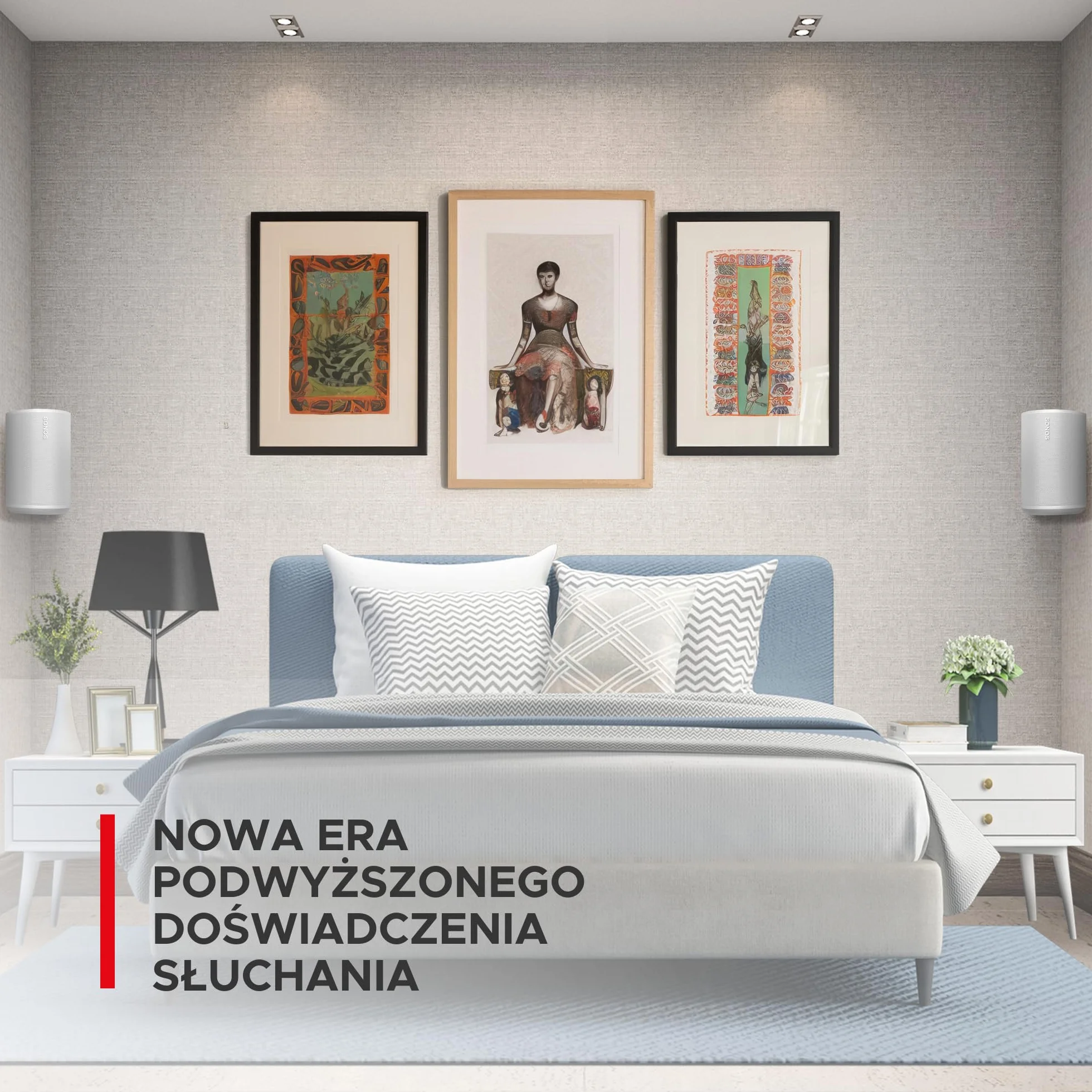 Sound Bass ERA 100 Uchwyt Ścienny Narożny - Niski Profil, Biały, Pojedynczy (1 szt.), Kompletny ze Wszystkimi Elementami Montażowymi, Kompatybilny z Głośnikiem Sonos ERA100 i ERA 100 SL