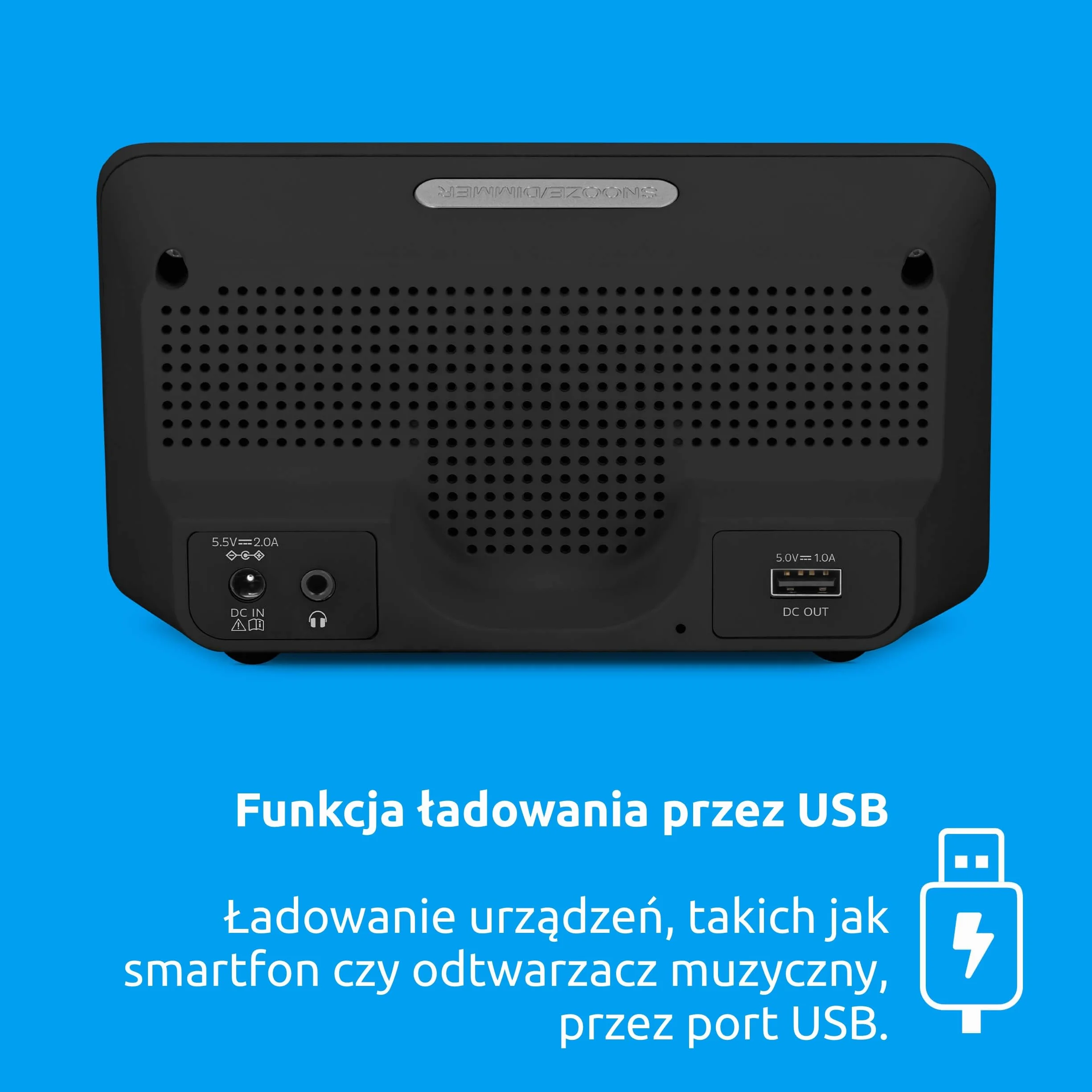TechniSat DIGITRADIO 50 SE - Radiobudzik (DAB+/FM, ściemniany wyświetlacz, 2 programowalne alarmy, drzemka, timer uśpienia, 1,5 W, wejście słuchawkowe, ładowanie USB) czarny