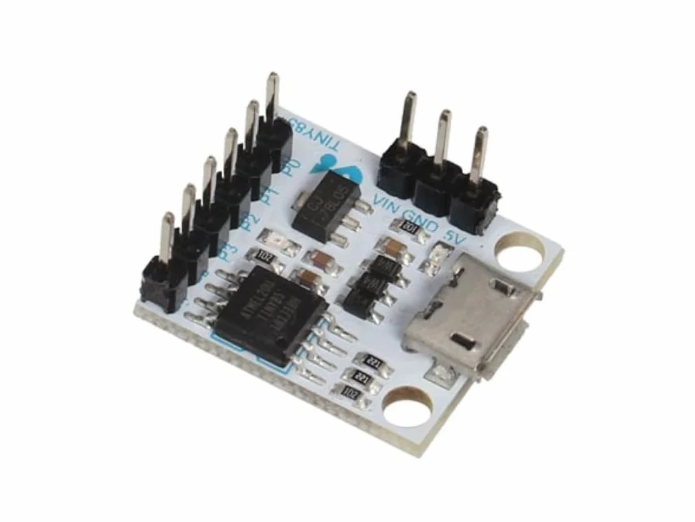 Whadda Płytka rozwojowa mikro ATtiny85, moduł deweloperski mikrokontrolera, w 100% kompatybilny z Arduino IDE, idealny do elektroniki, robotyki i projektów DIY