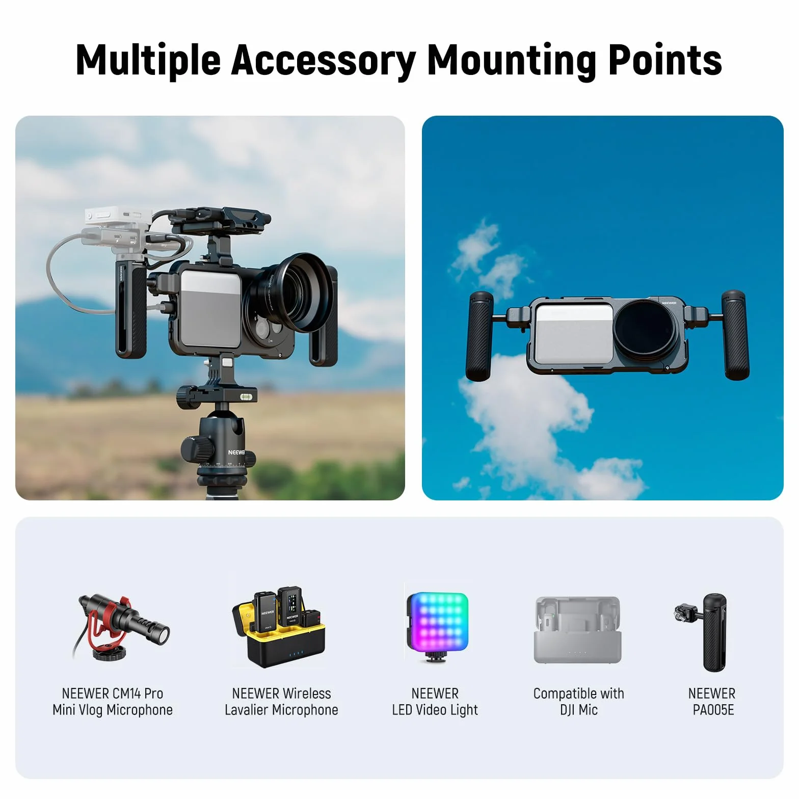 NEEWER 15 Ultra Cage, szybkie odpinanie, etui na stabilizator telefonu, kompatybilne z Xiaomi 15 Ultra, z adapterem filtra 67 mm i tylną płytą obiektywu 17 mm do nagrywania wideo, PA091 czarne