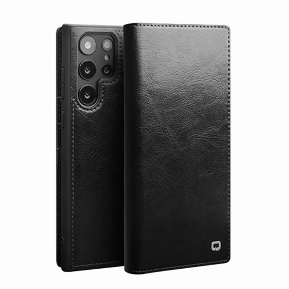 Etui na telefon Galaxy S23 Ultra z prawdziwej skóry (3 przegródki na karty, ręczne wykonanie, klasyczny styl】 Flip Case odporne na uderzenia etui odporne na odciski palców etui do Samsung