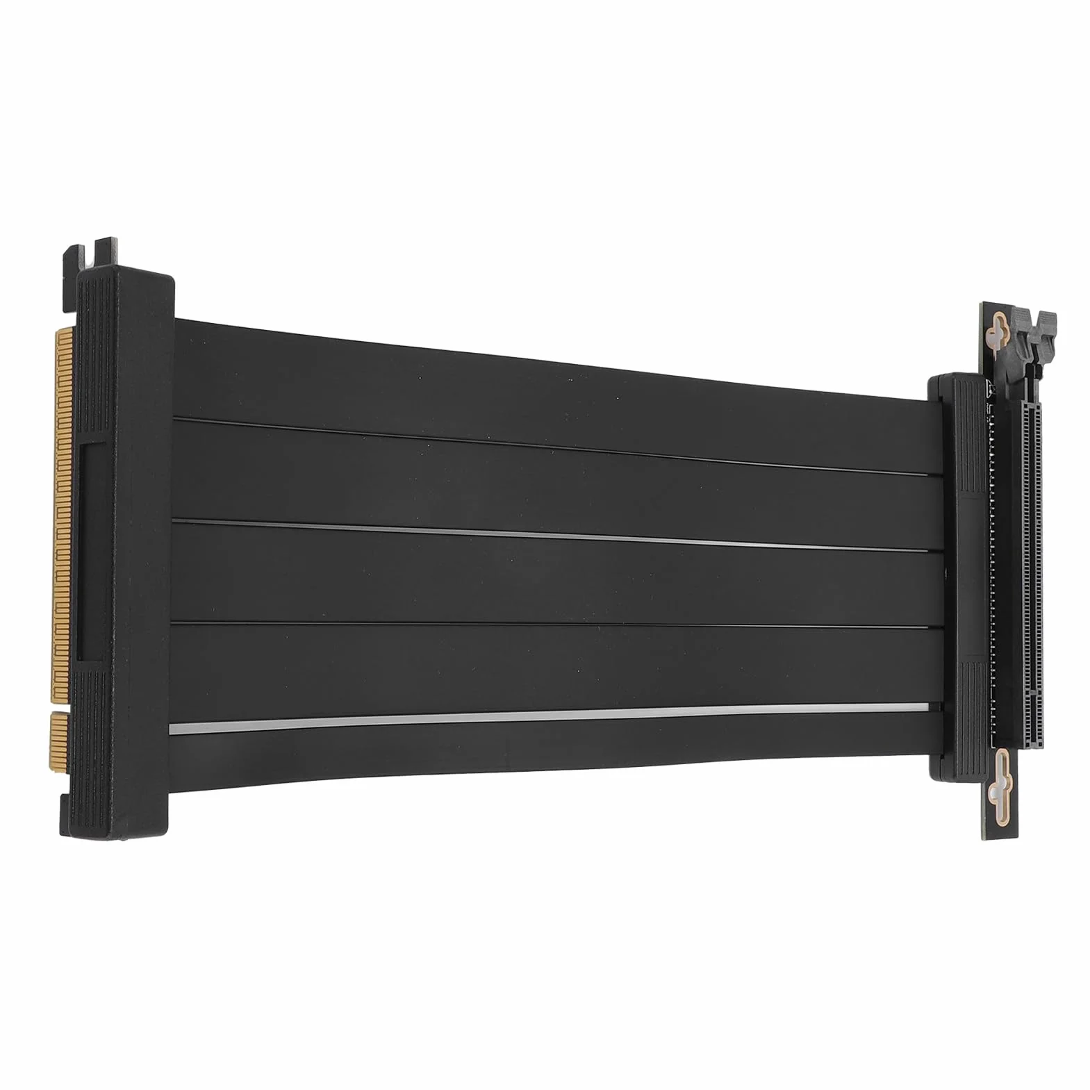 Cryfokt Ekranowany Kabel Pionowy PCIe 4.0 X16 z pionową instalacją GPU do Obudów Komputerów PC Pasujących do Wersji ITX – Czarny (60cm)