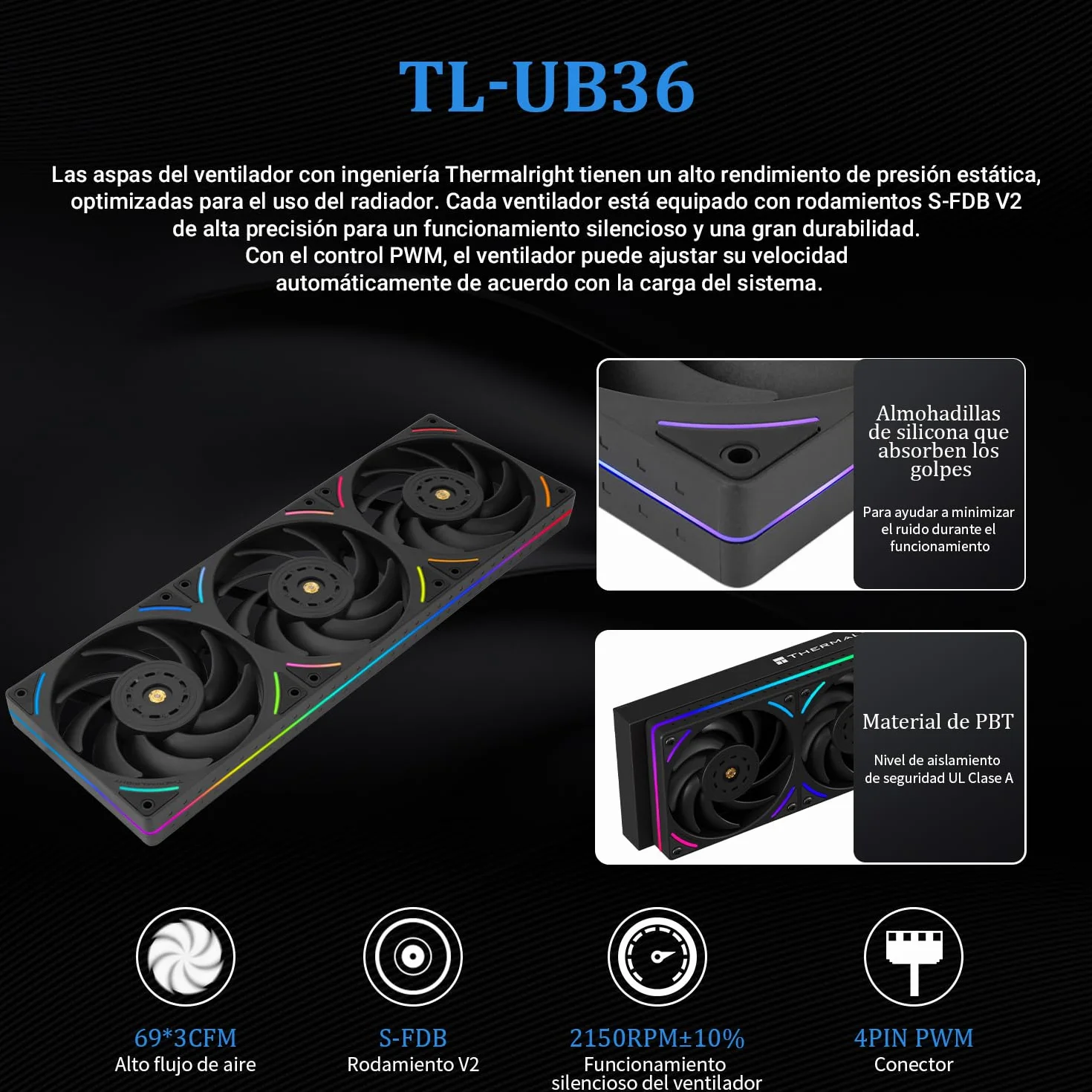 TR Mjolnir Vision 360 UB PRO ARGB Black CPU-Aio, specyfikacja 360, system chłodzenia wody z wentylatorem liniowym, ekran LCD 3,5" o rozdzielczości 640 x 480 do AM4/AM5; Intel lga1700/1851