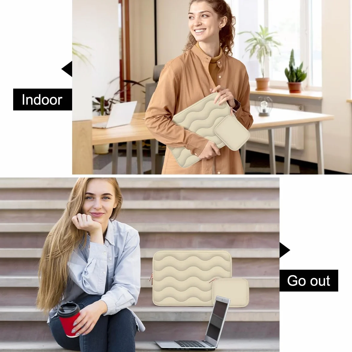 ARVOK Puffy pokrowiec na laptopa 15-15,6 cala, do MacBooka Air/Pro 40,6 cm, etui do HP/Dell/Lenovo/Asus/Acer, Samsung