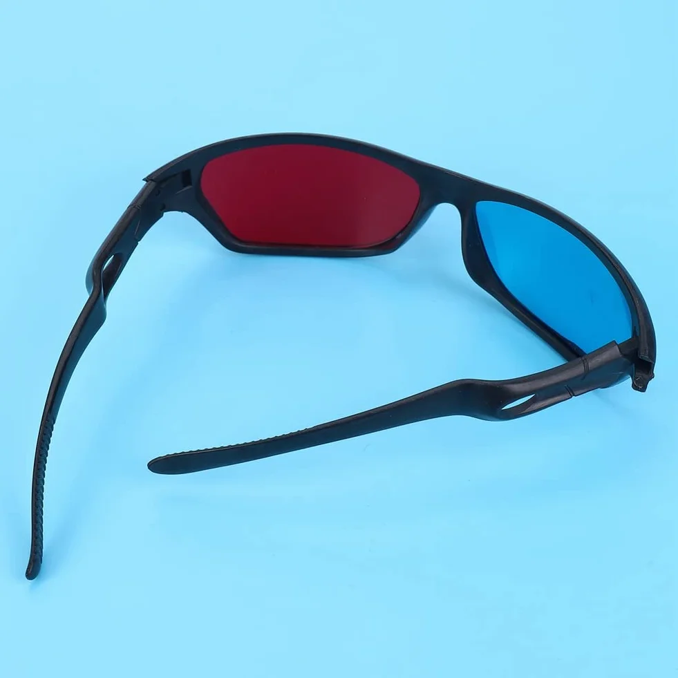 50X czerwone i niebieskie anaglify Dimensional 3D Vision okulary do oglądania filmów DVD