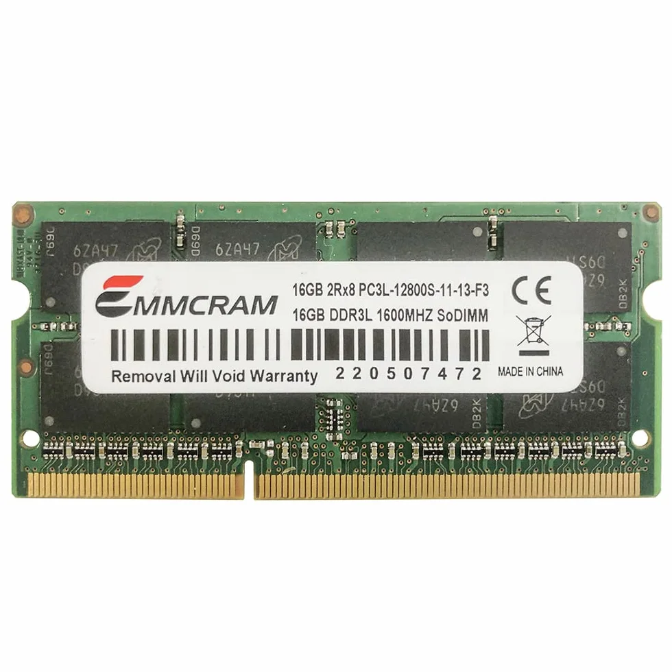 16 GB DDR3 Laptop RAM 1600 MHz SODIMM PC3L-12800S DDR3L SO-DIMM pamięć notebooka 2Rx8 1,35 V CL11 niebuforowana pamięć 204-pinowa